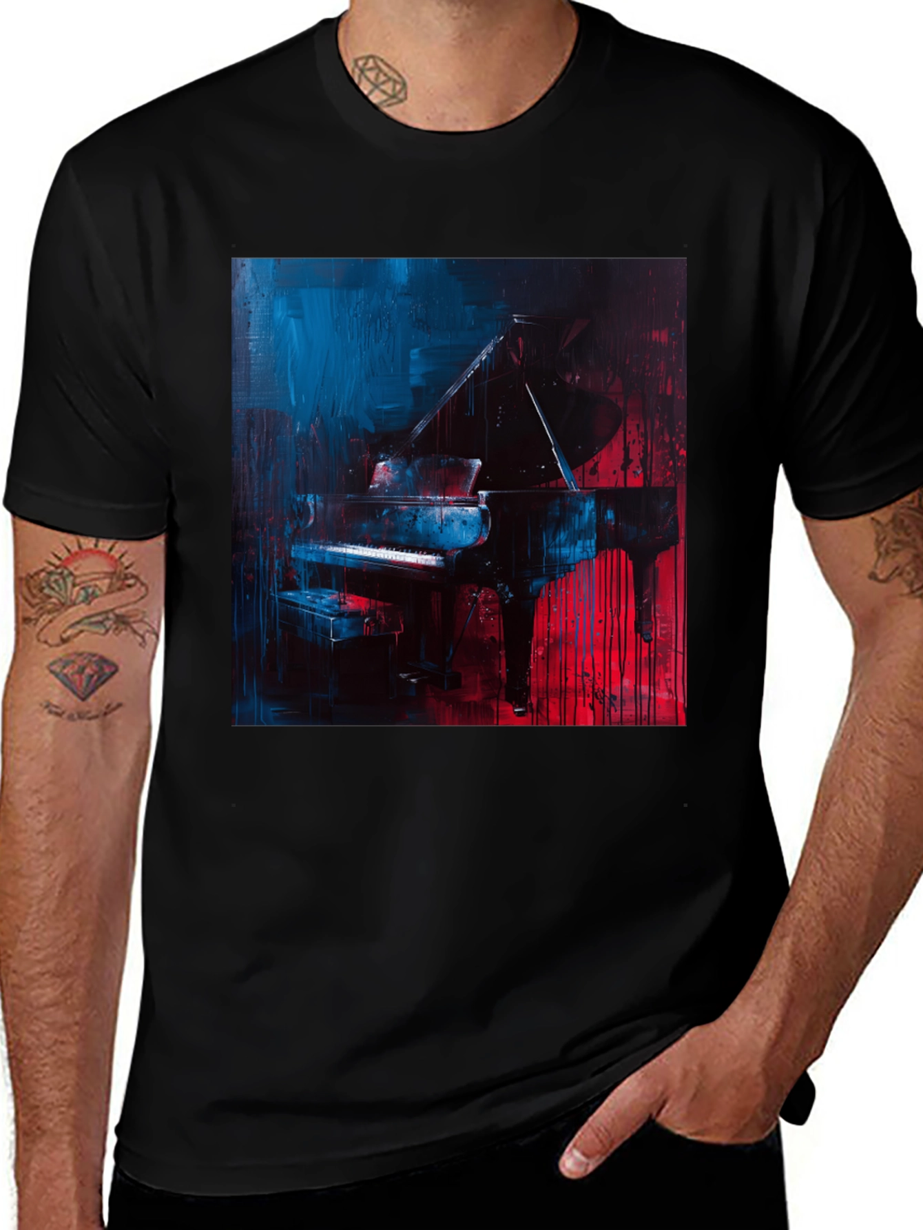 Variant 19 of Piano Art T-Shirt: Stylish Musician Tee