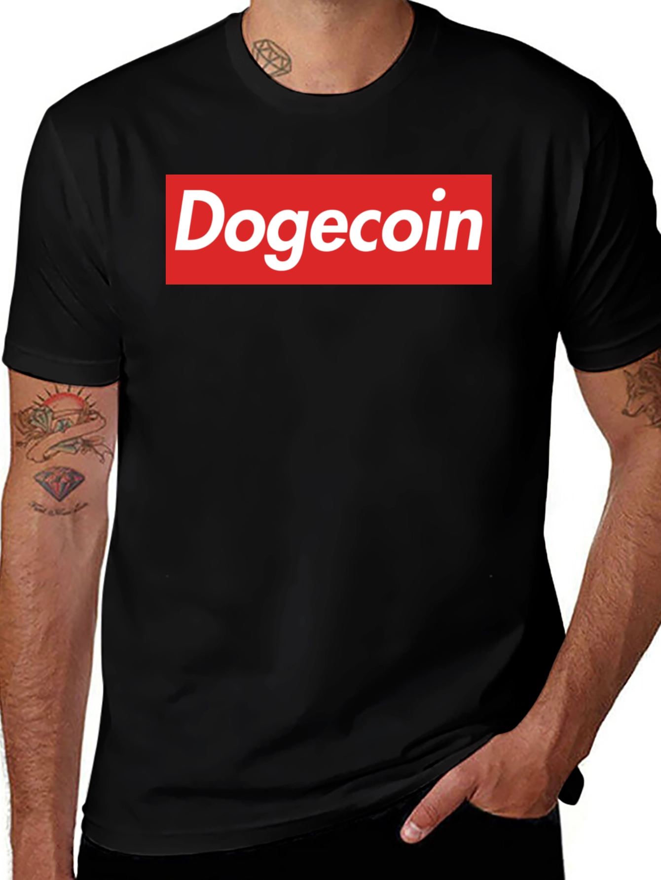 Dogecoin Supreme Style Graphic Tee