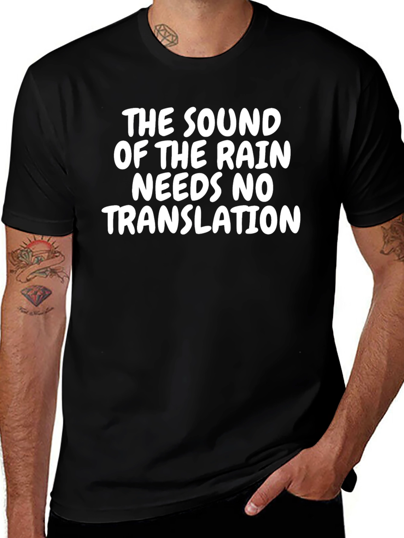 Variant 5 of Rain Sound T-Shirt - No Translation Needed!