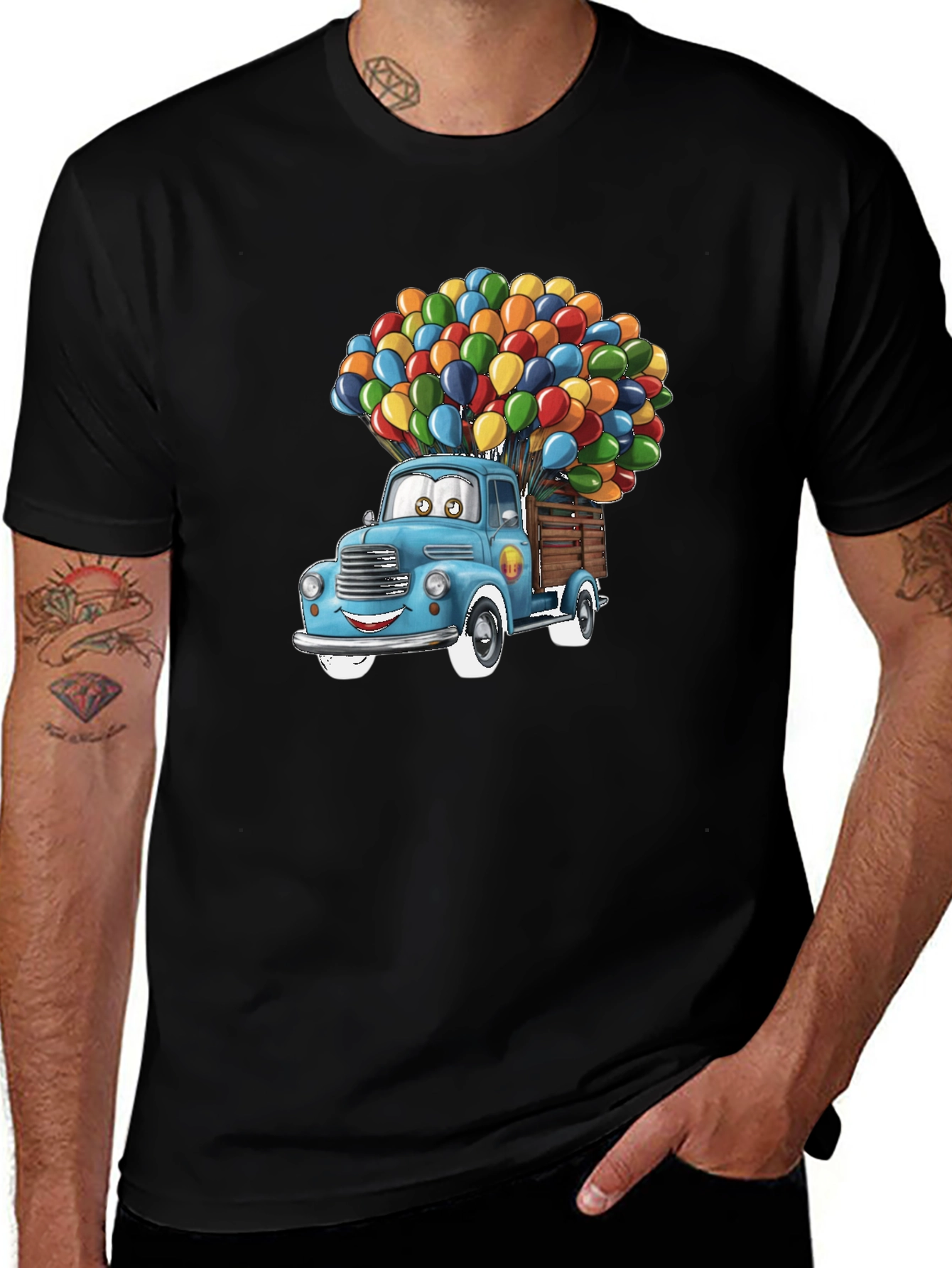 Variant 18 of Cartoon Truck Balloon Graphic Tee