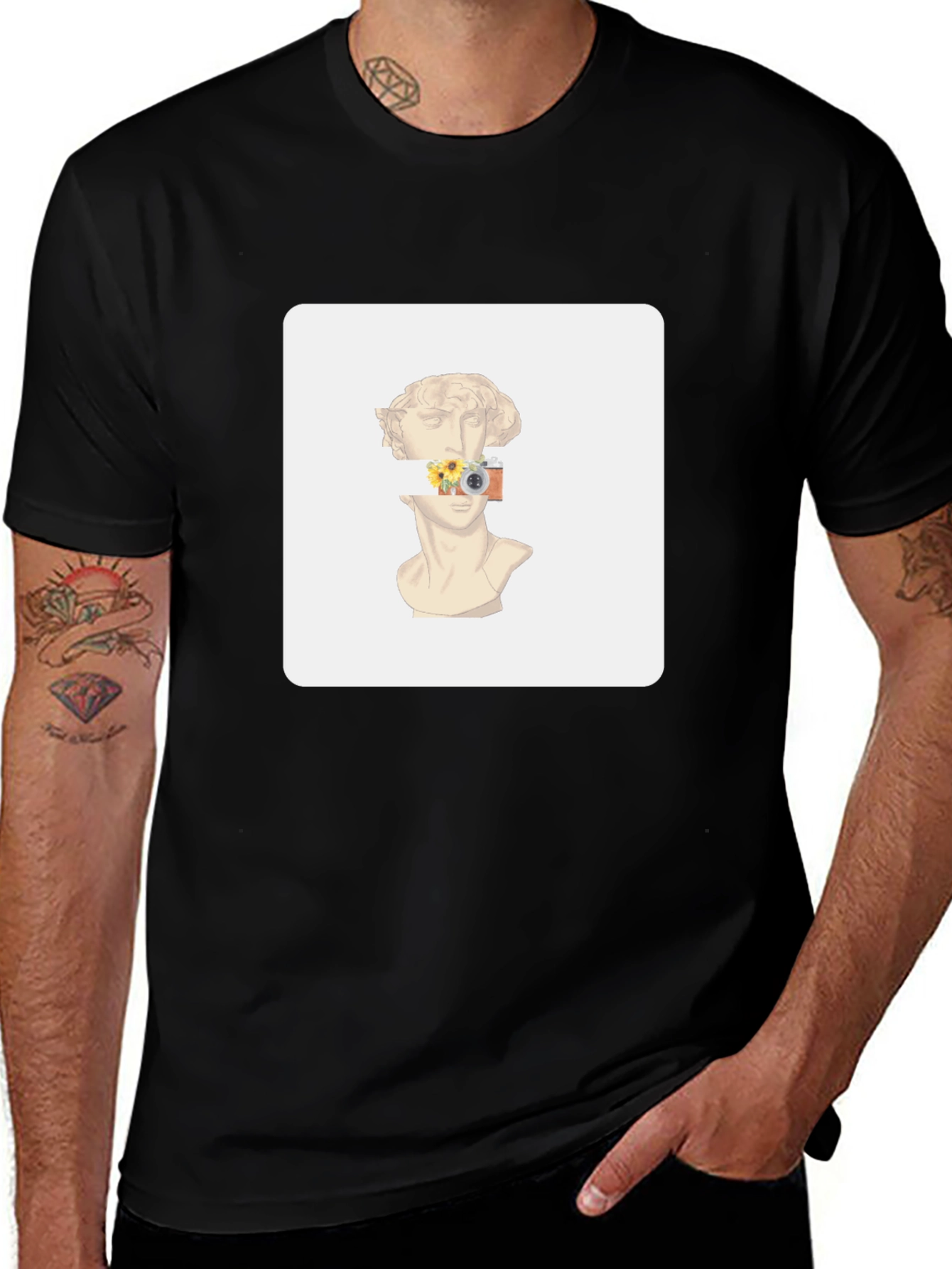 Variant 29 of Artistic Bust Graphic Tee - Modern Aesthetic