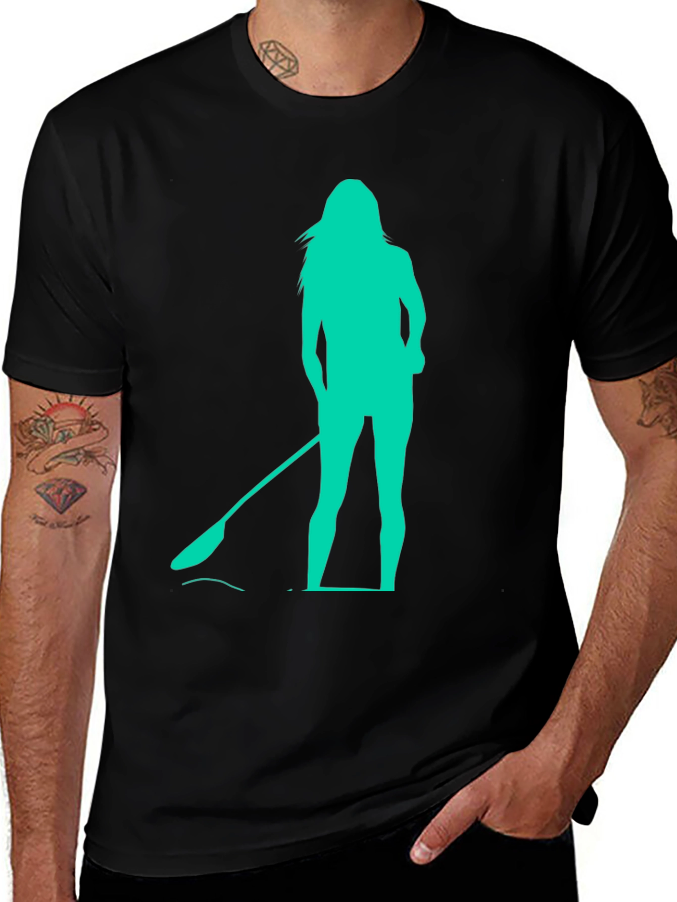Variant 8 of Paddle Board Girl Graphic Tee - Cool Summer Vibes