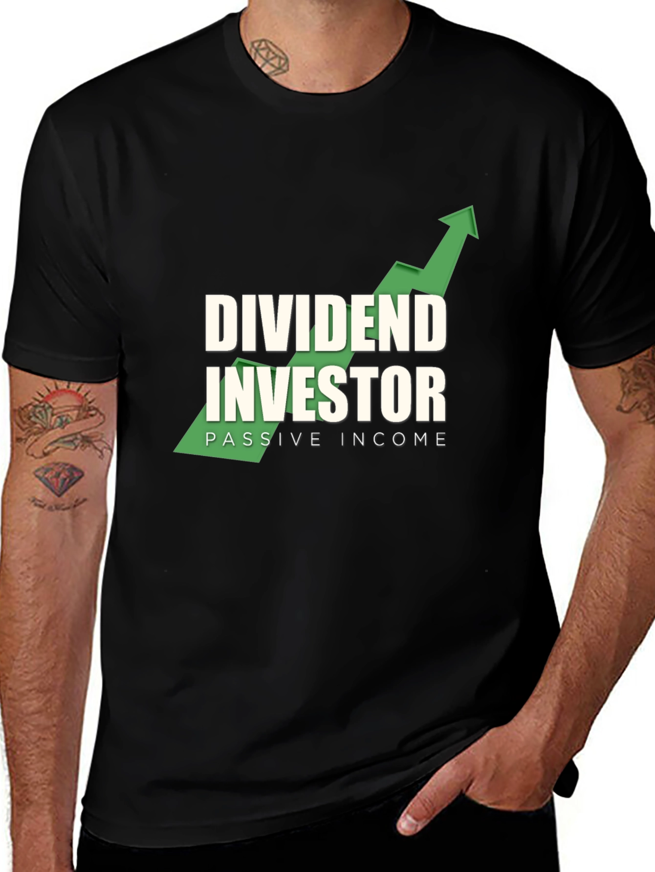 Variant 4 of Dividend Investor Black Graphic T-Shirt
