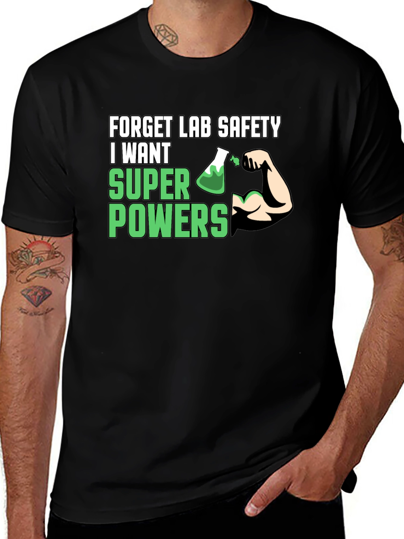 Variant 12 of Forget Lab Safety, Super Powers T-Shirt