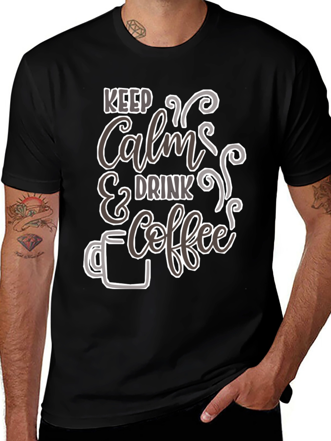 Variant 22 of Keep Calm & Drink Coffee T-Shirt - Relaxed Fit