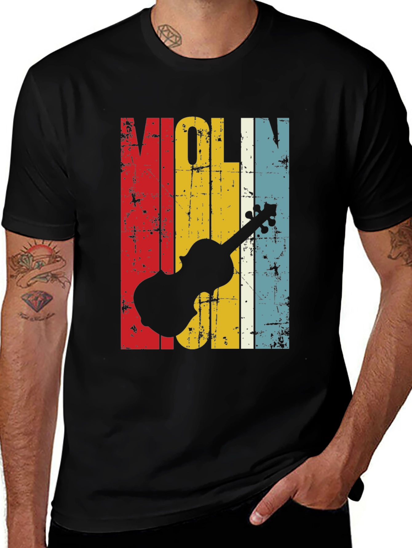 Variant 7 of Vintage Violin Graphic Tee - Music Lover's T-Shirt
