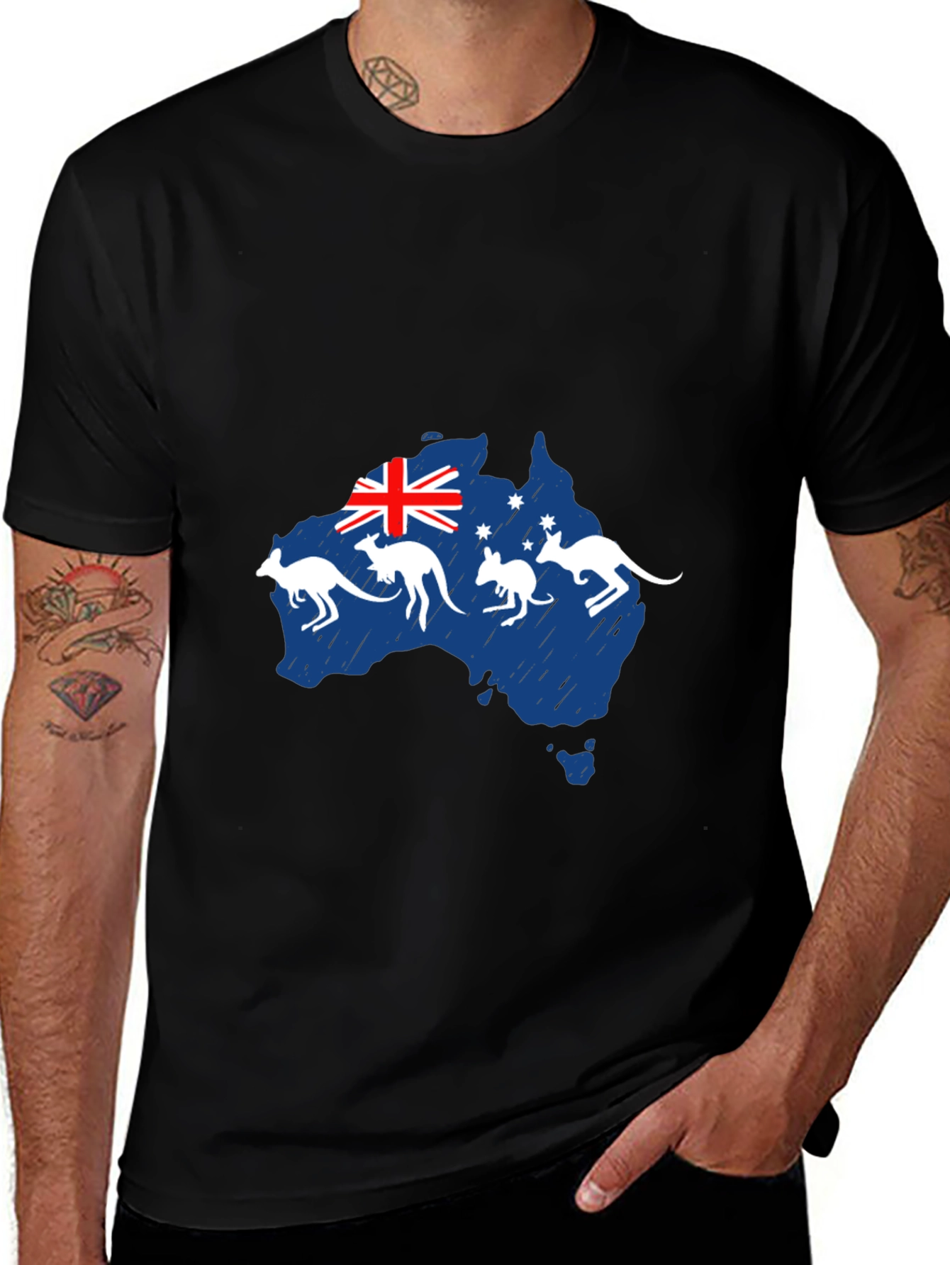 Australia Flag Kangaroo Graphic Tee