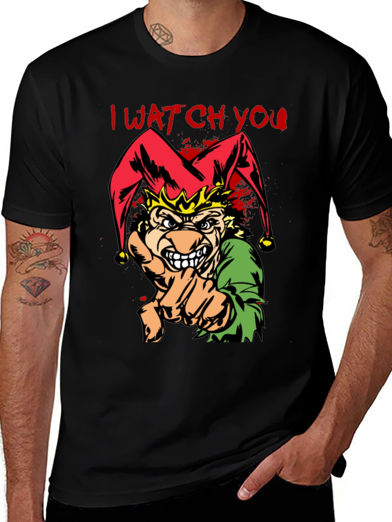 Variant 22 of I Watch You Evil Jester Graphic T-Shirt