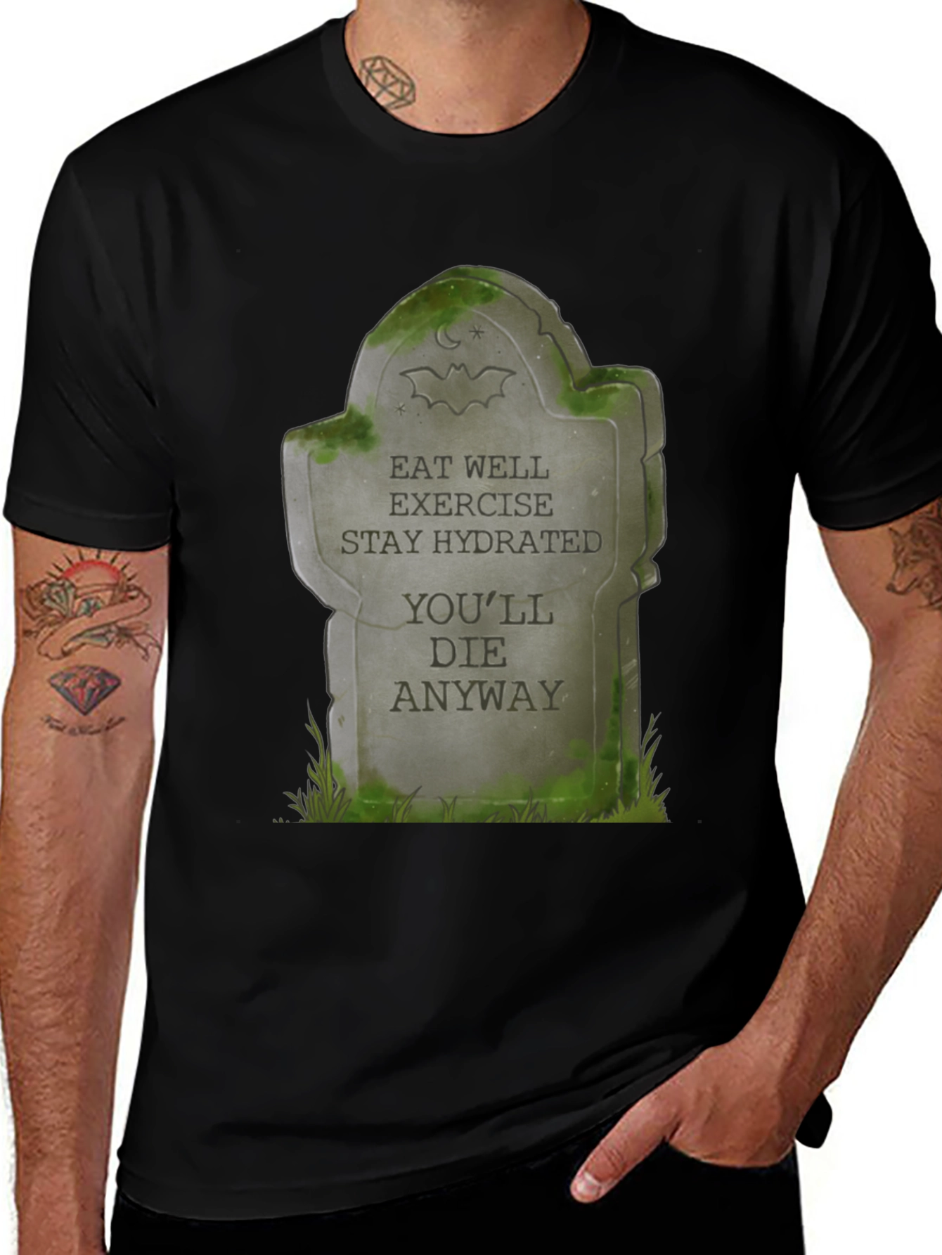 Variant 14 of Eat Well Tombstone Graphic T-Shirt