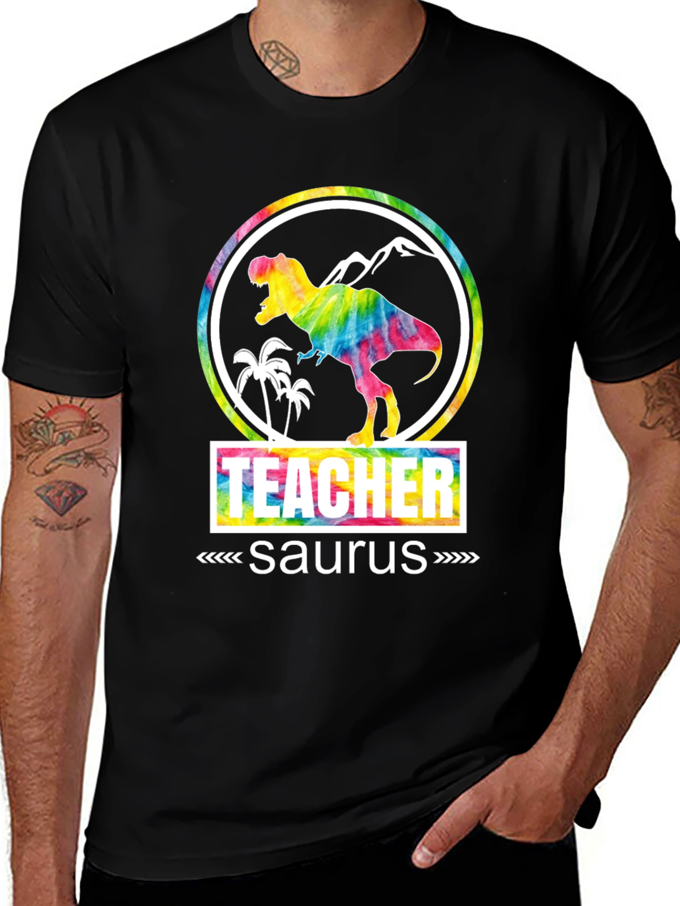Variant 22 of Teacher Saurus T-Shirt, Dinosaur Teacher Tee