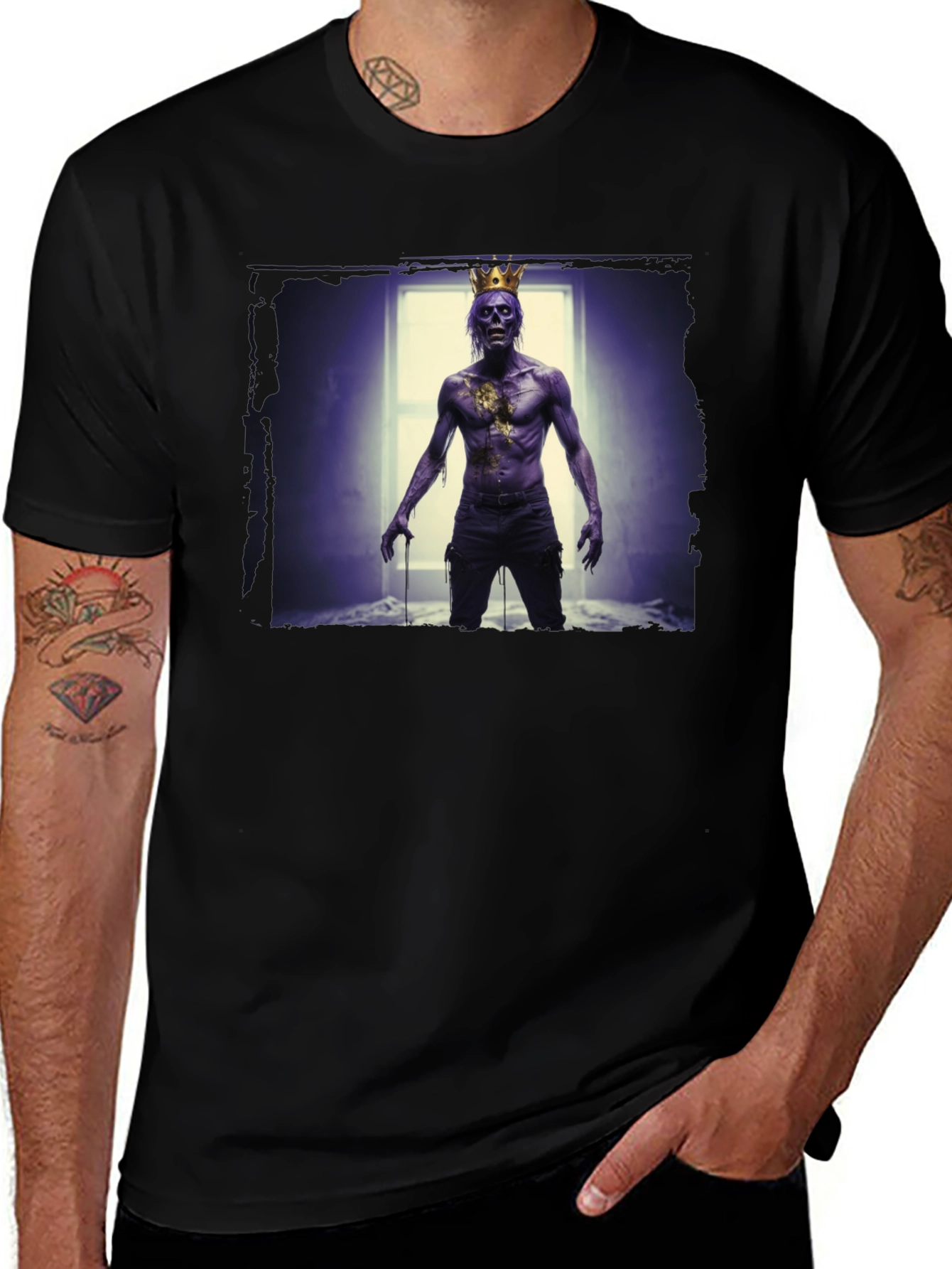 Variant 28 of Zombie King T-Shirt - Undead Royalty