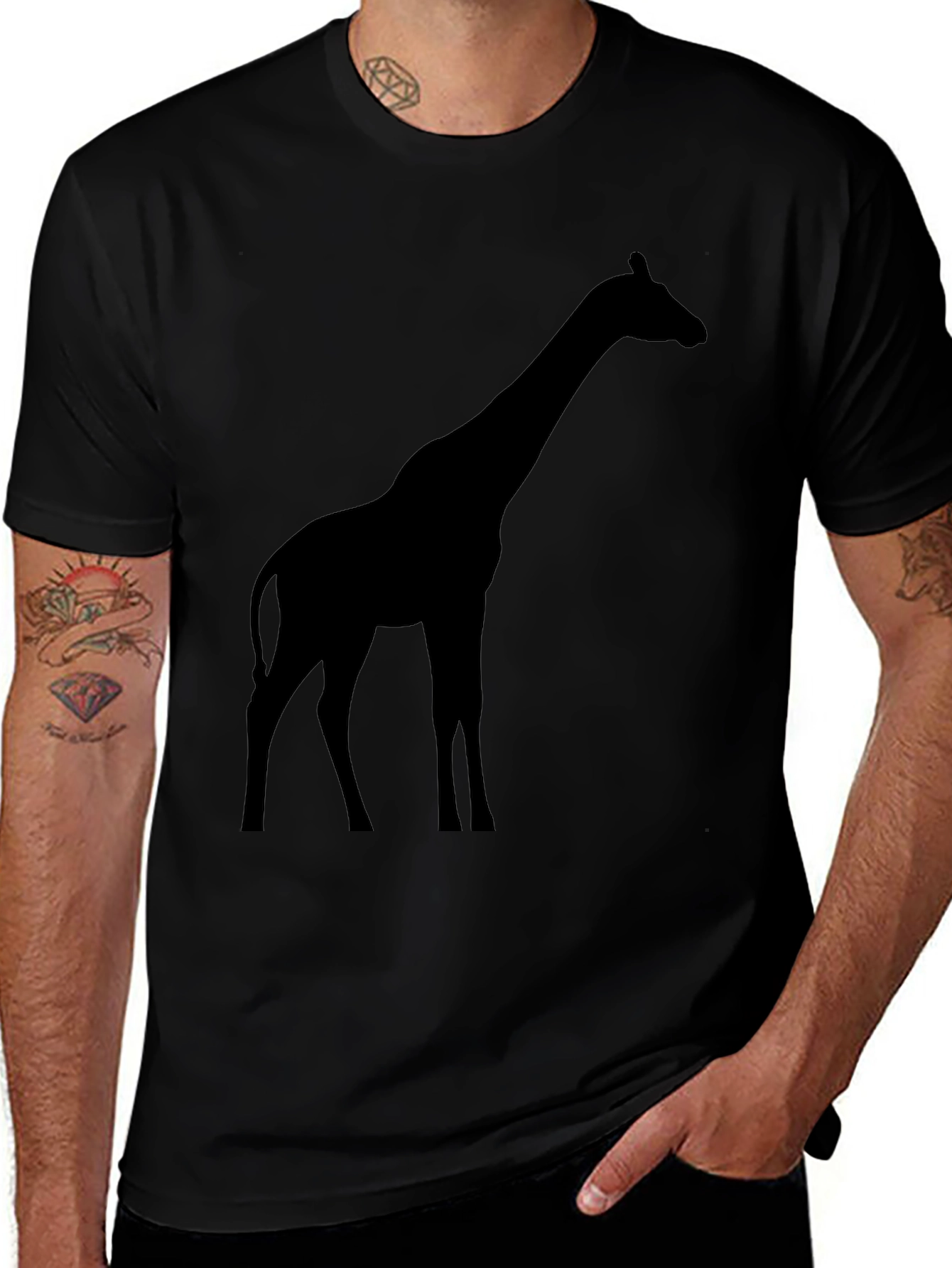Variant 30 of Giraffe Silhouette T-Shirt - Classic Crew Neck