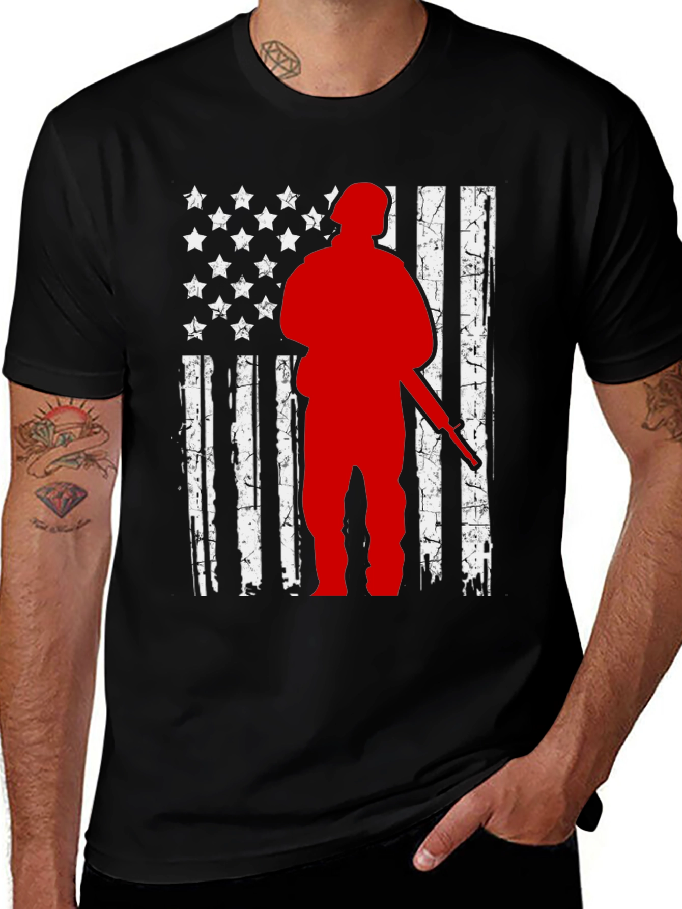 Variant 30 of Hunter Flag Graphic Tee - Patriotic Style
