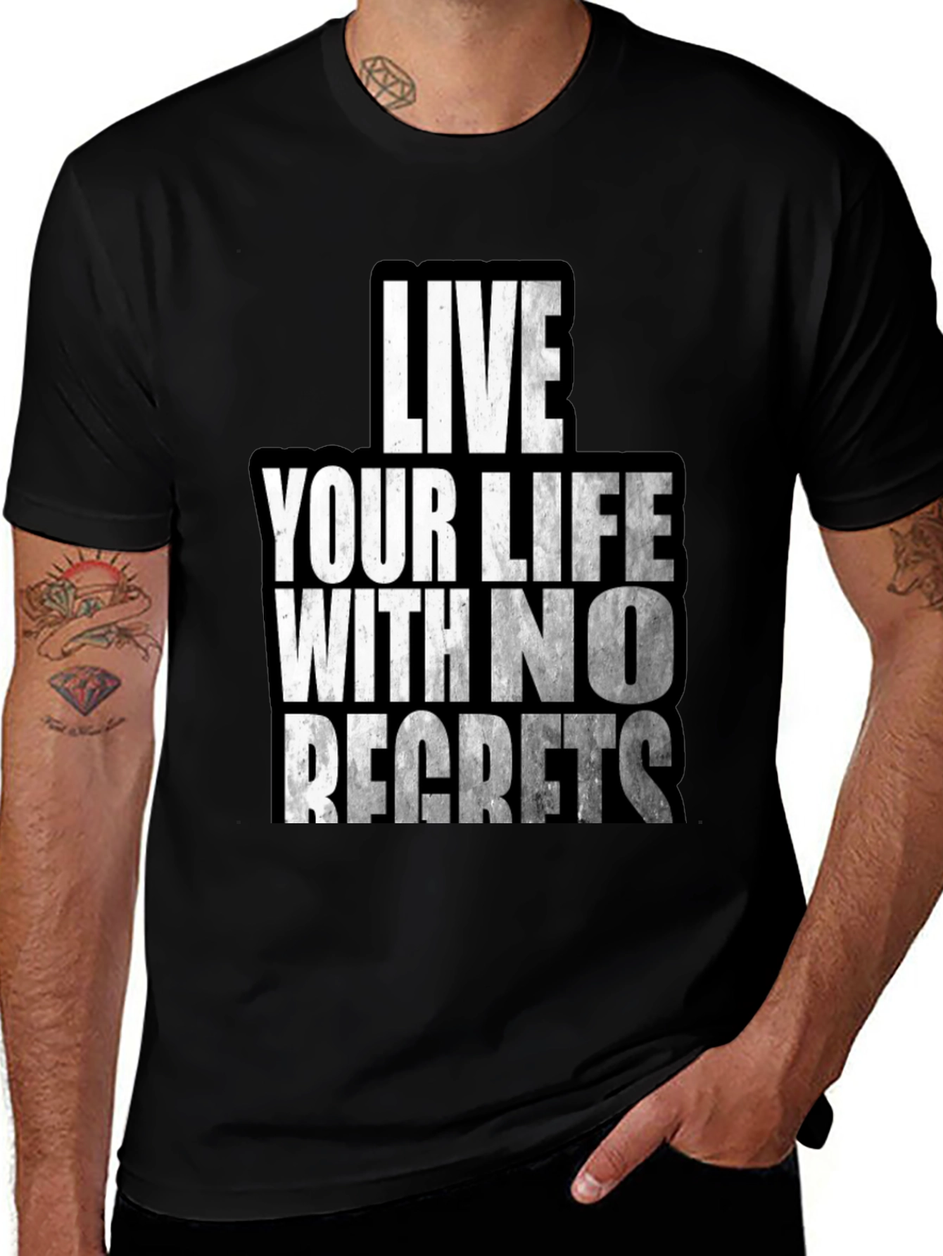 Variant 26 of Live Your Life With No Regrets Graphic Tee