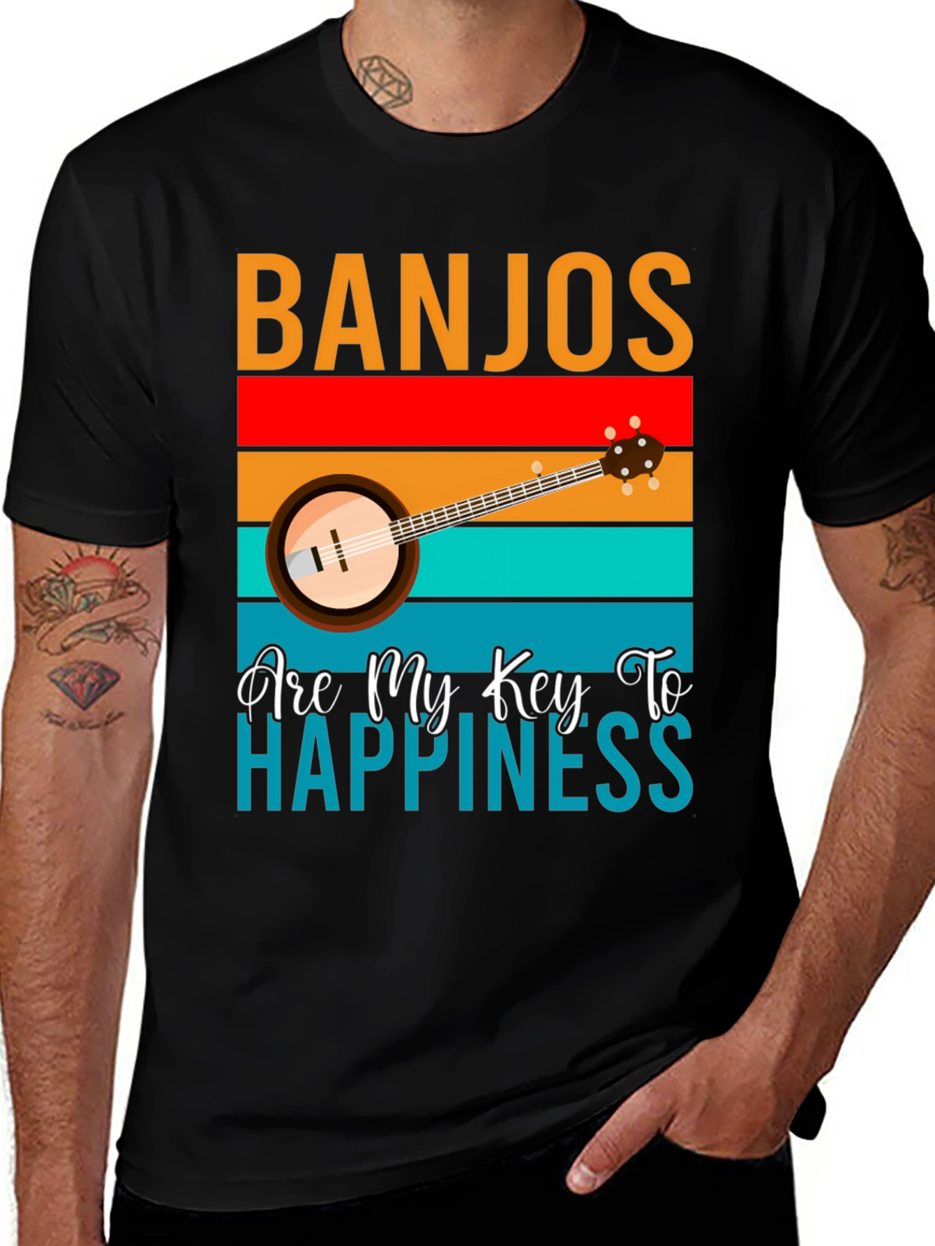 Variant 15 of Banjos Are My Key To Happiness T-Shirt