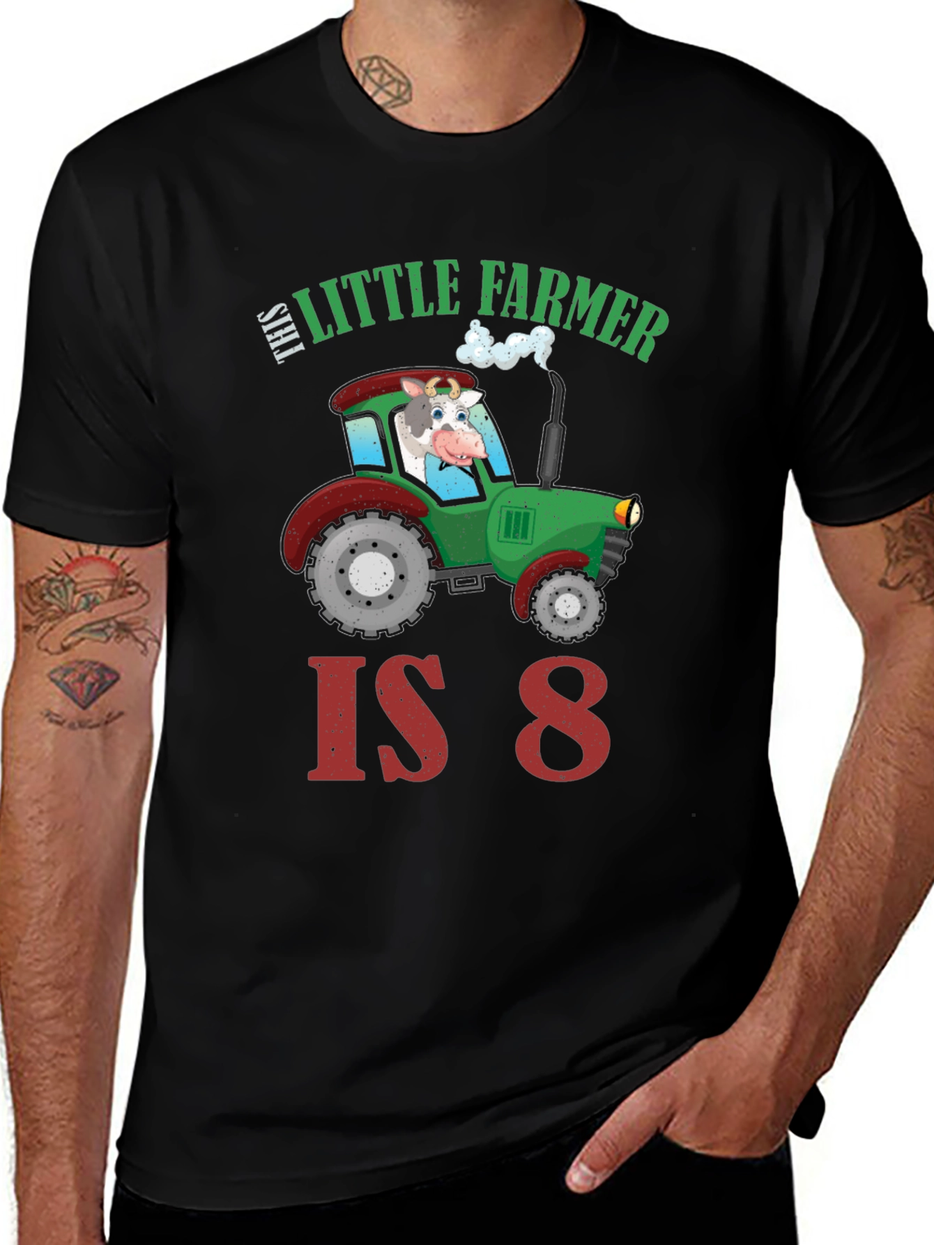 Little Farmer 8th Birthday T-Shirt