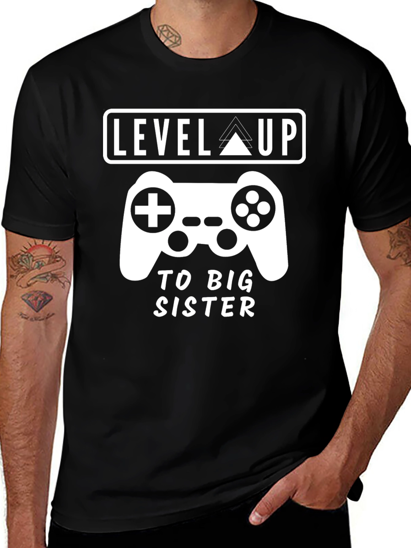 Variant 24 of Level Up to Big Sister Gamer Tee