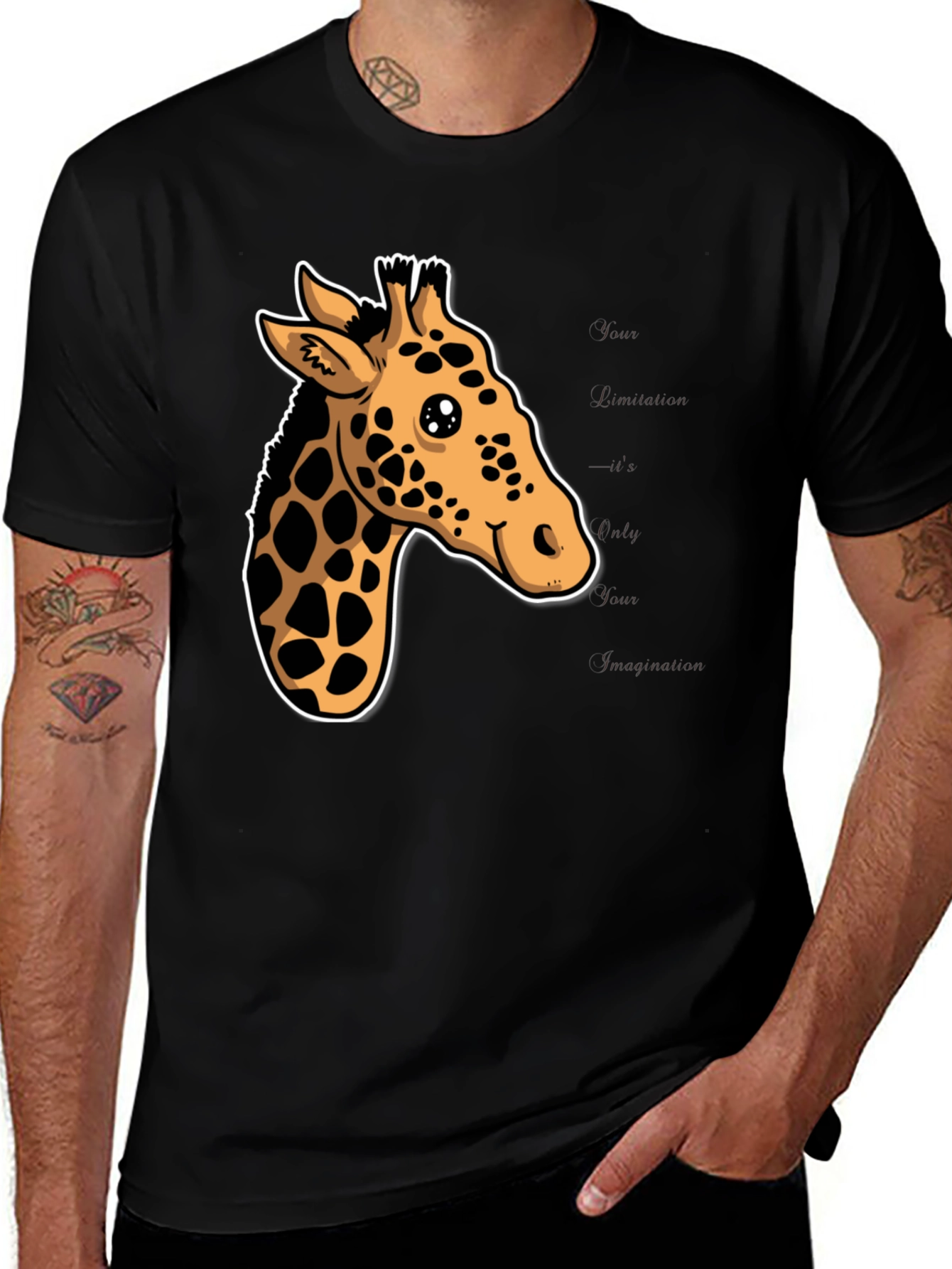Variant 26 of Giraffe Graphic Tee - Stylish & Fun