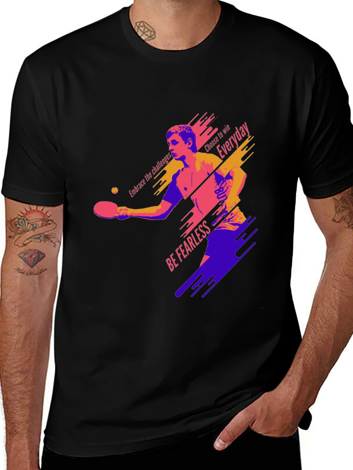 Variant 13 of Be Fearless Table Tennis Graphic T-Shirt