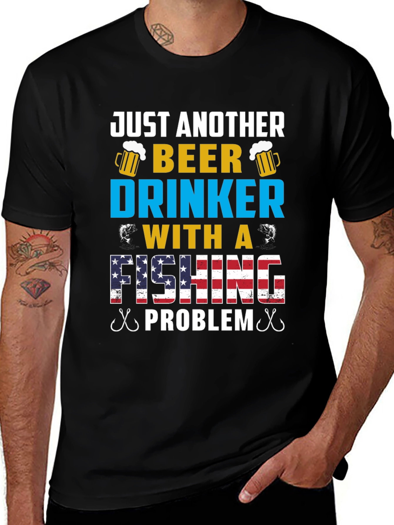 Variant 3 of Just Another Beer Drinker Fishing Problem Tee