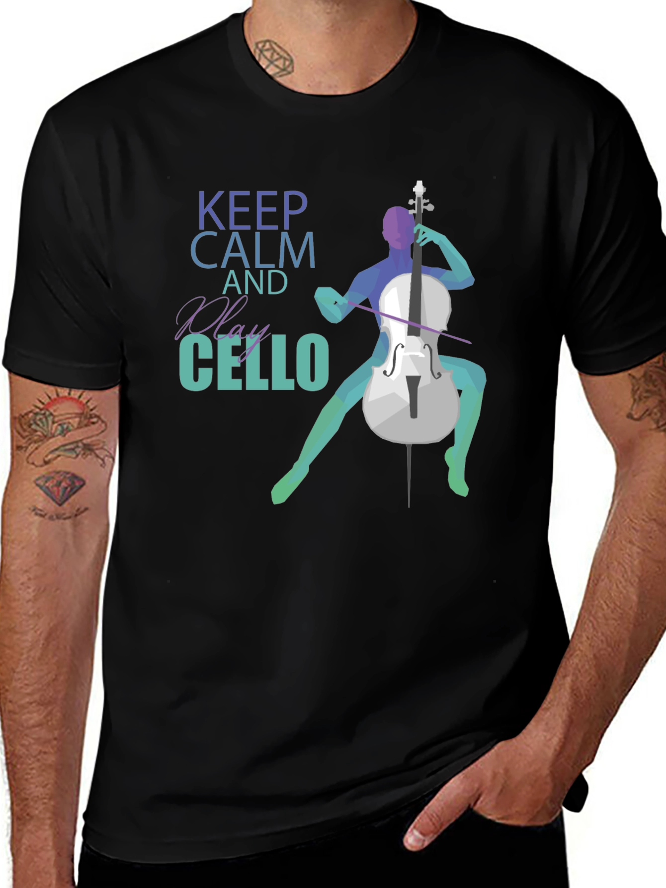 Variant 20 of Keep Calm and Play Cello T-Shirt