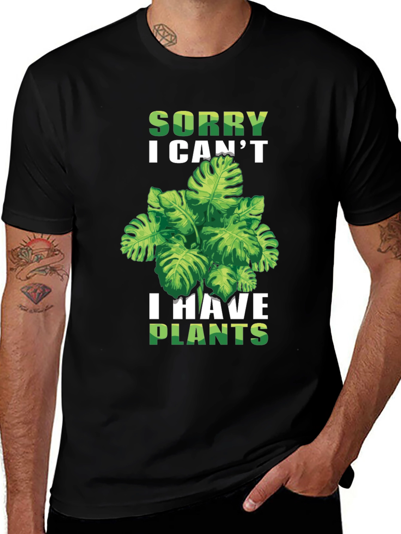 Variant 20 of Sorry I Can't I Have Plants T-Shirt