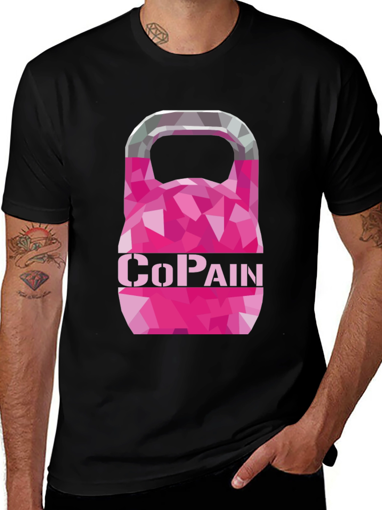 Variant 21 of CoPain Kettlebell T-Shirt - Fitness Motivation Tee