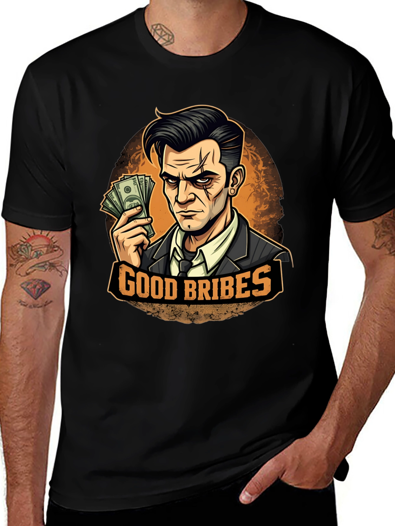 Variant 18 of Good Bribes Graphic T-Shirt - Black