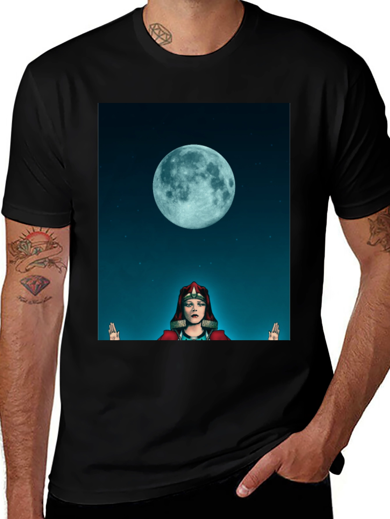 Variant 9 of Mystic Moon T-Shirt - Unique Graphic Tee
