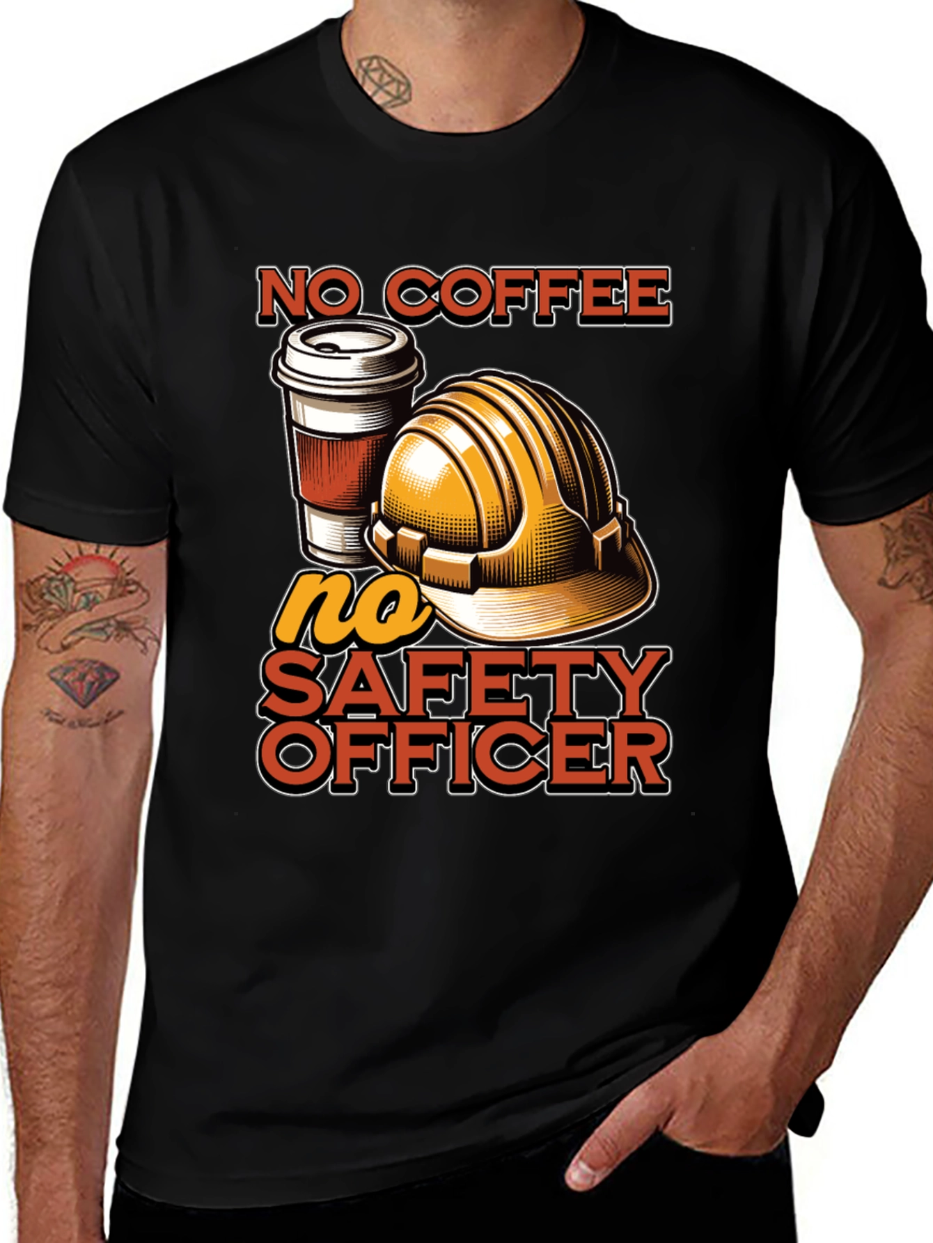 Variant 5 of No Coffee No Safety Officer Graphic Tee