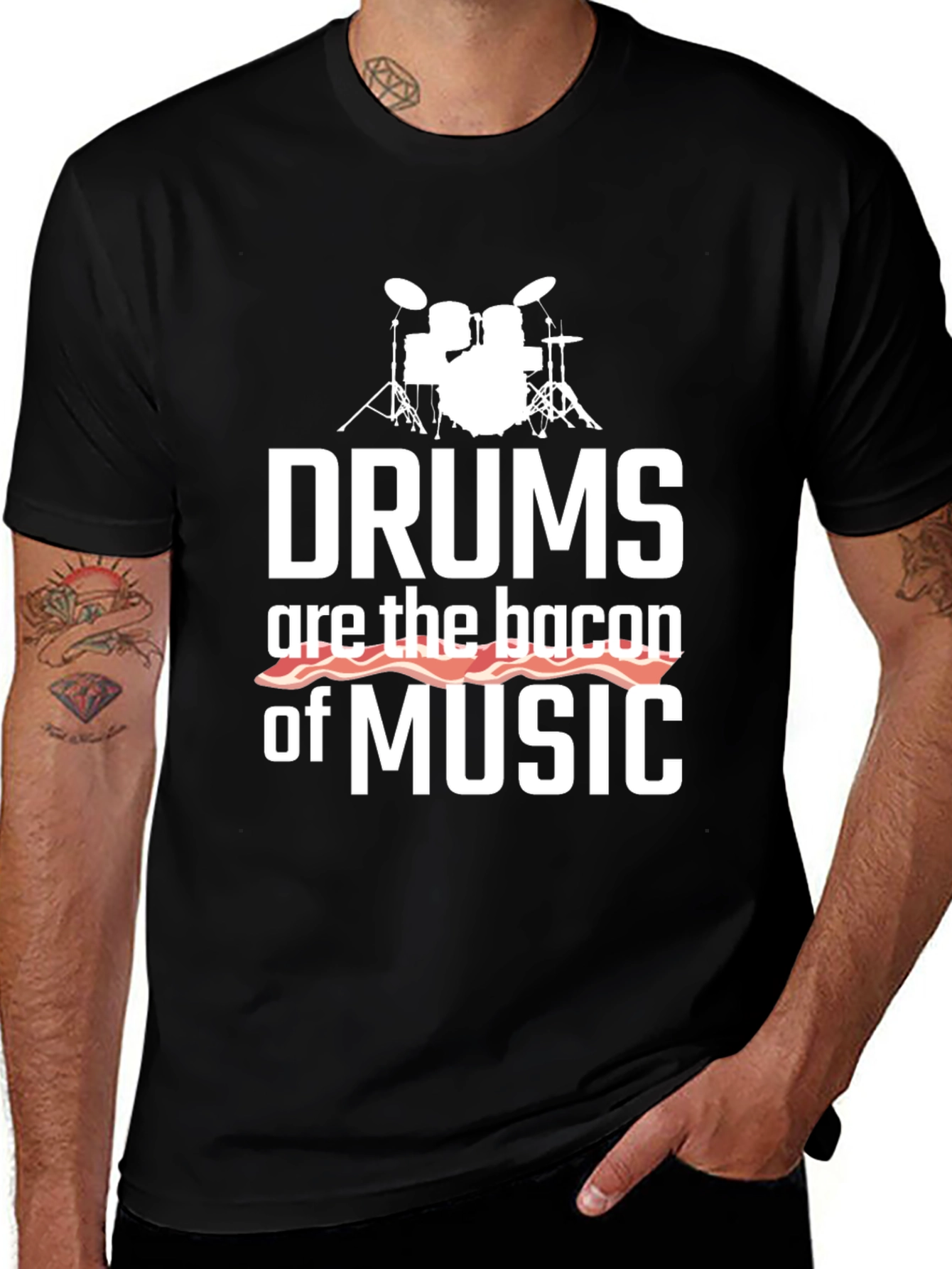 Variant 21 of Drums are the Bacon of Music T-Shirt