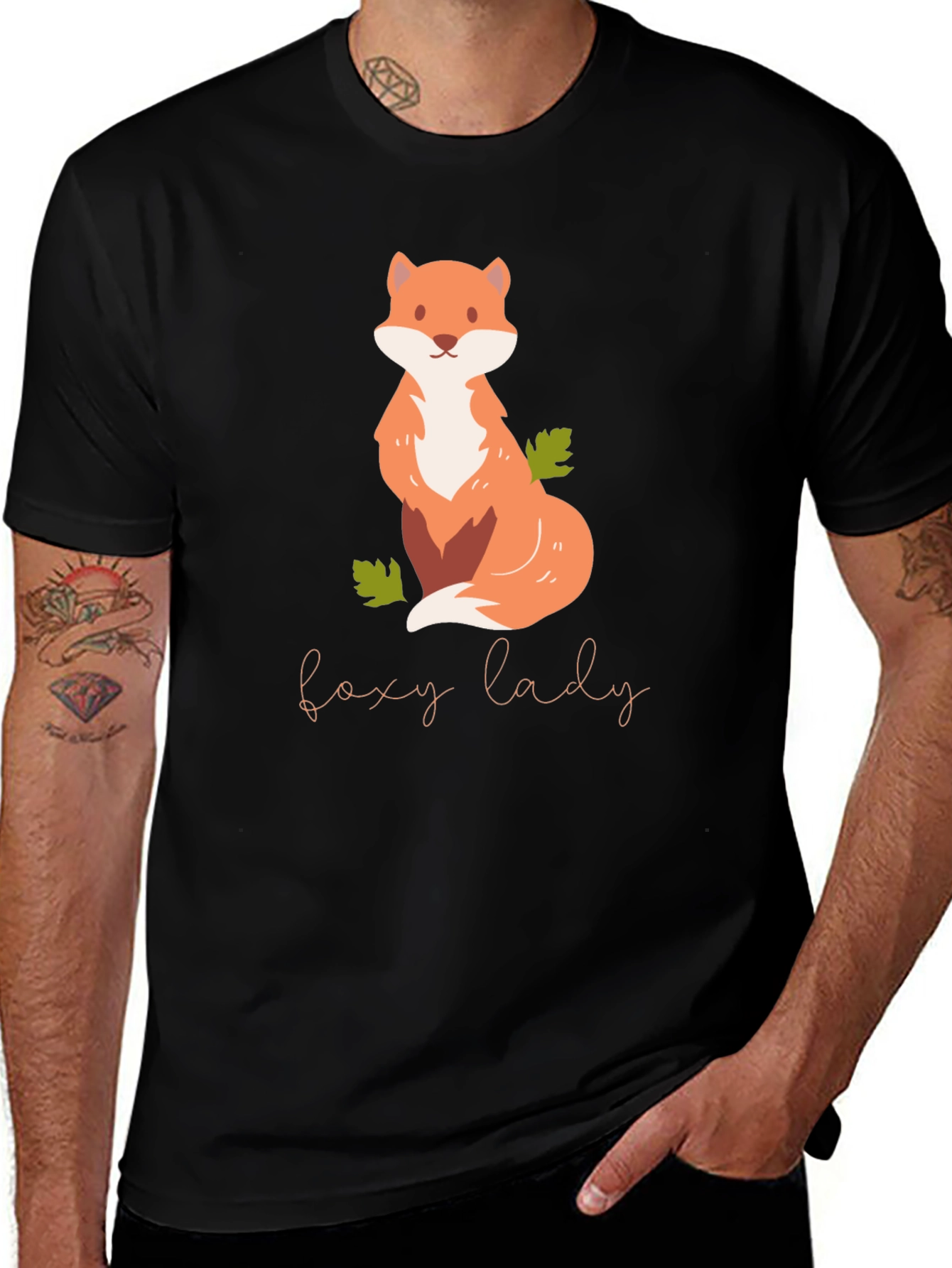 Variant 2 of Foxy Lady Graphic Tee - Unique Fox Design
