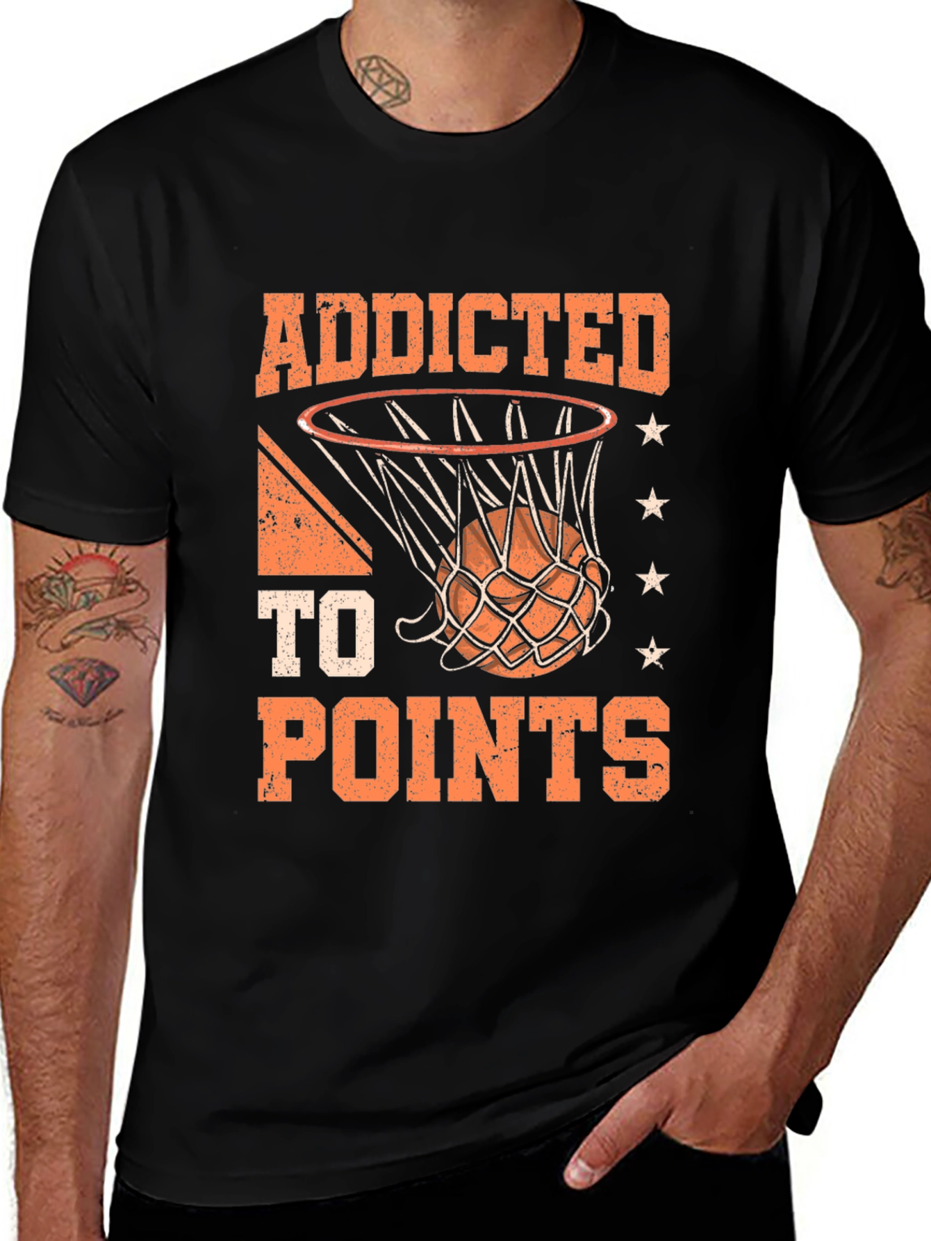 Variant 25 of Addicted to Points Basketball Graphic Tee