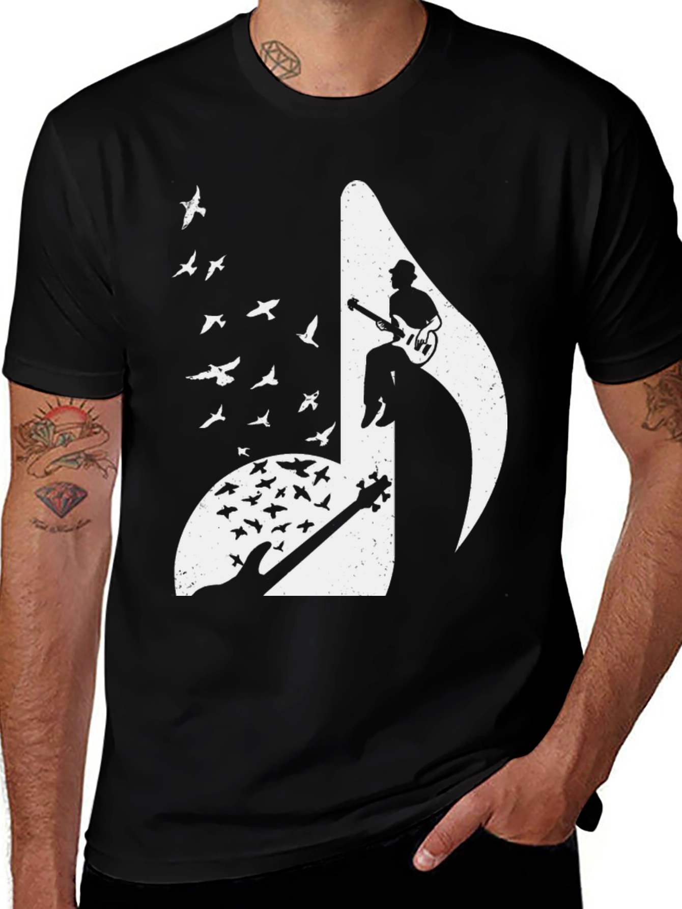 Variant 10 of Musical Note Guitar T-Shirt