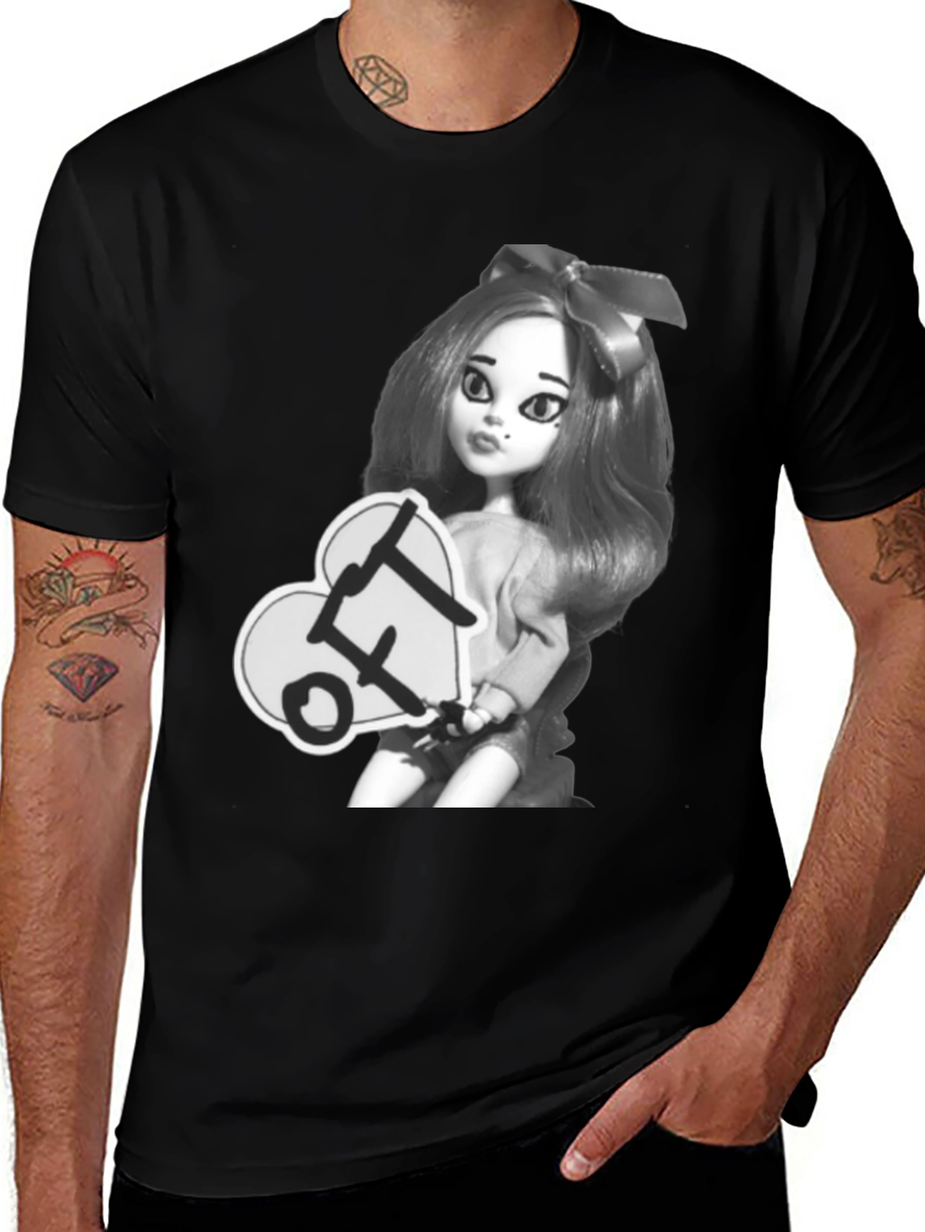 Variant 16 of Doll Graphic T-Shirt - Unisex Black Tee