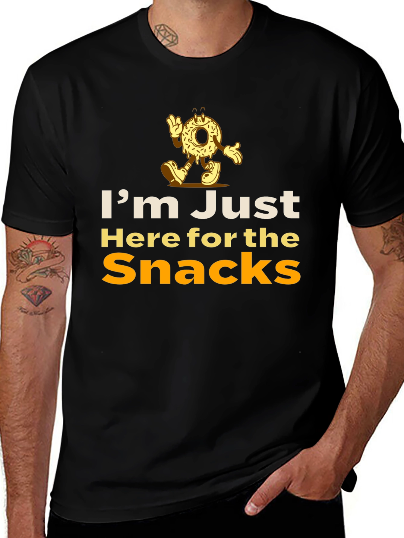 Variant 26 of Snacks Please Black T-Shirt