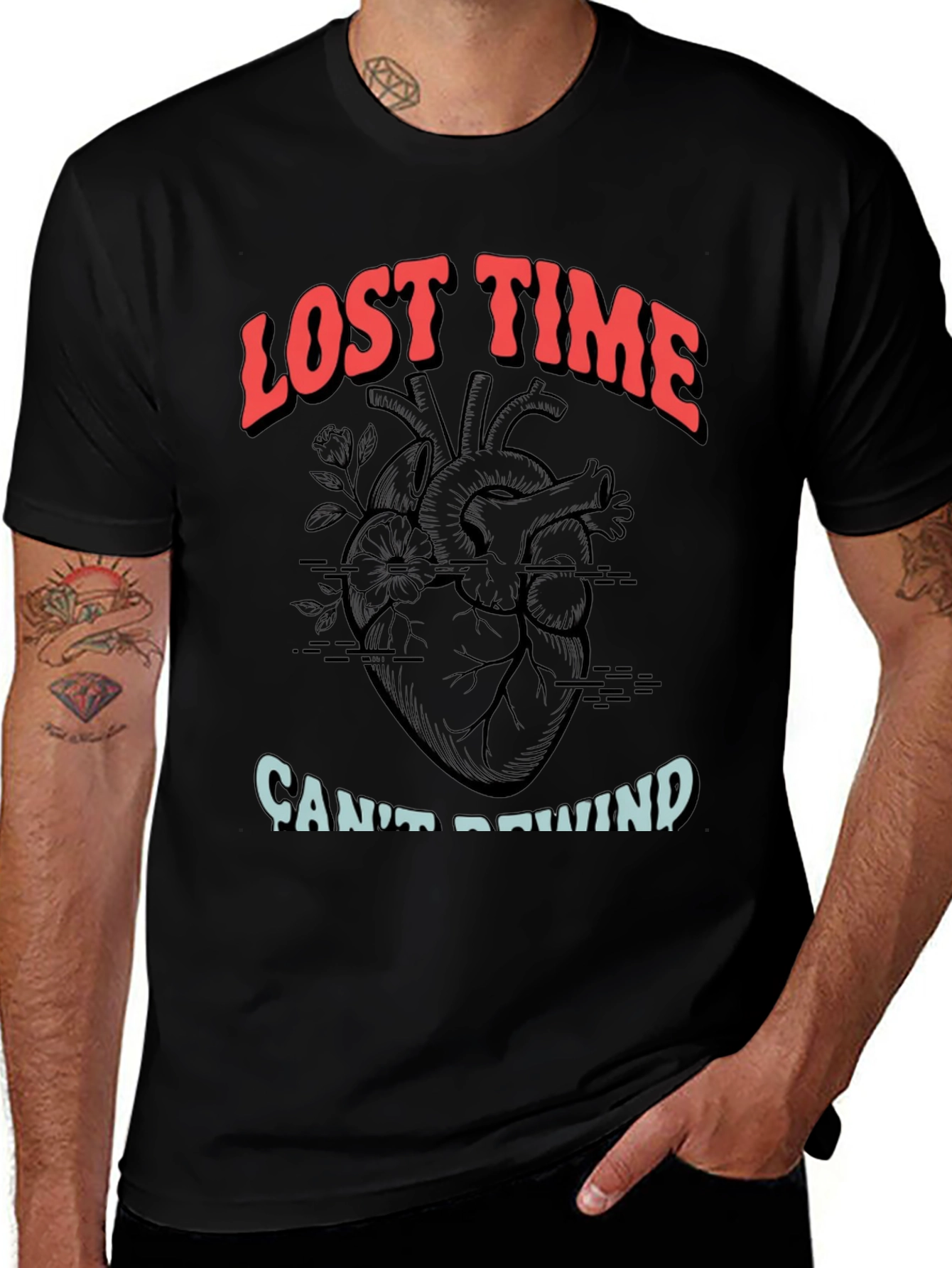 Variant 10 of Lost Time Can't Rewind Graphic Tee