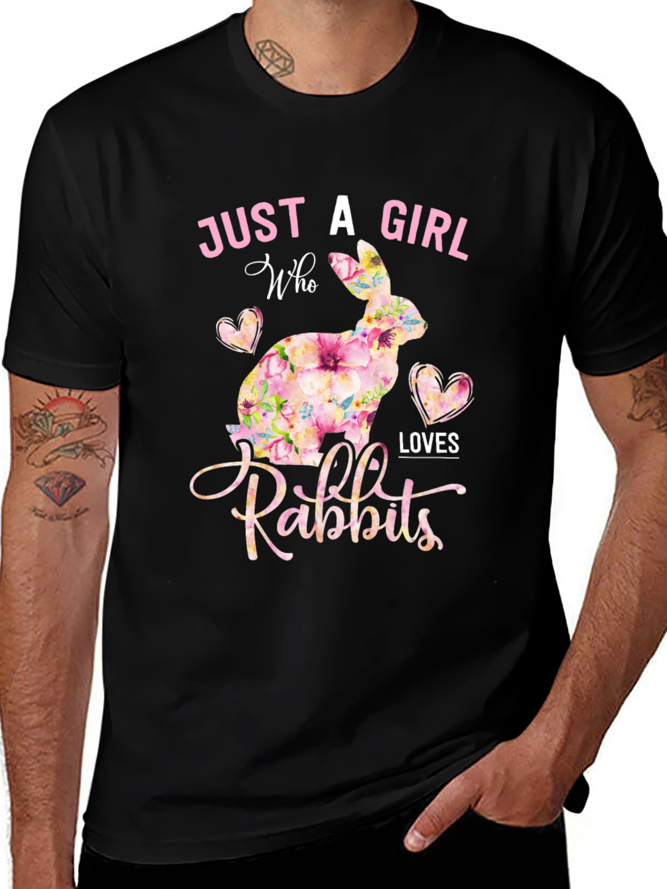 Variant 12 of Floral Rabbit Lover T-Shirt