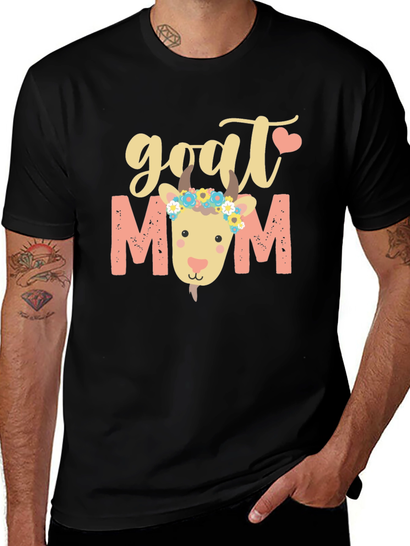 Variant 4 of Goat Mom T-Shirt - Cute Animal Graphic Tee