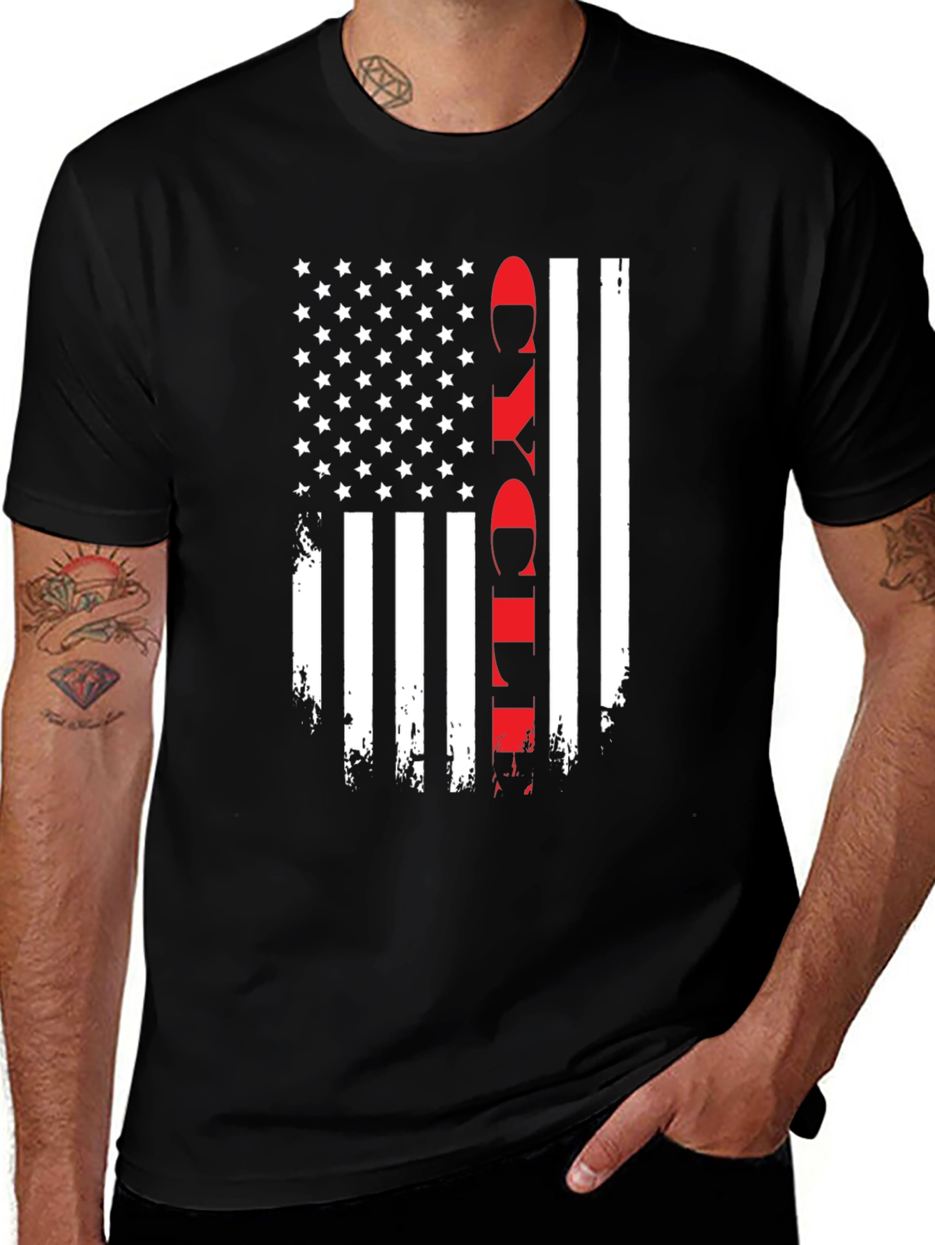Variant 12 of Distressed Flag Firefighter T-Shirt