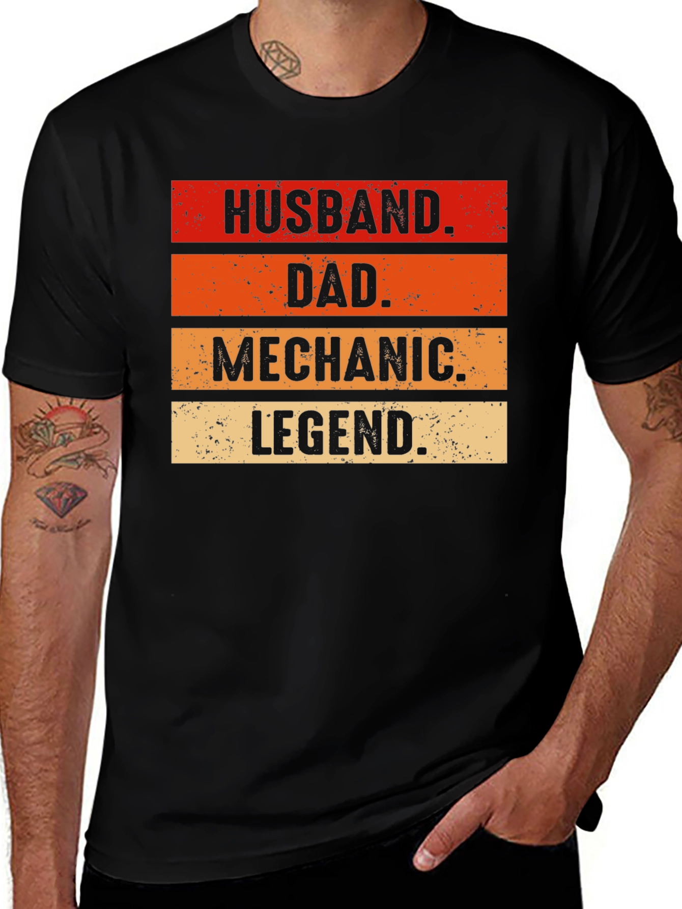 Variant 13 of Husband Dad Mechanic Legend Graphic T-Shirt