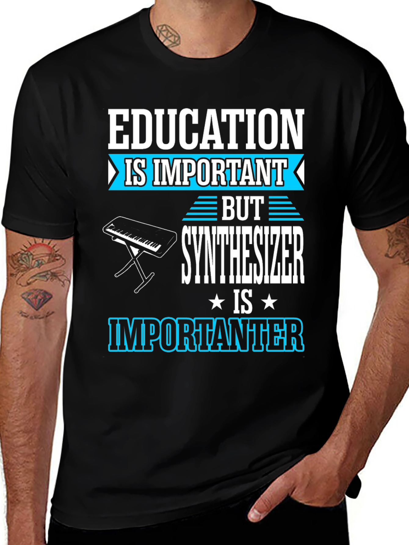 Education vs Synthesizer T-Shirt