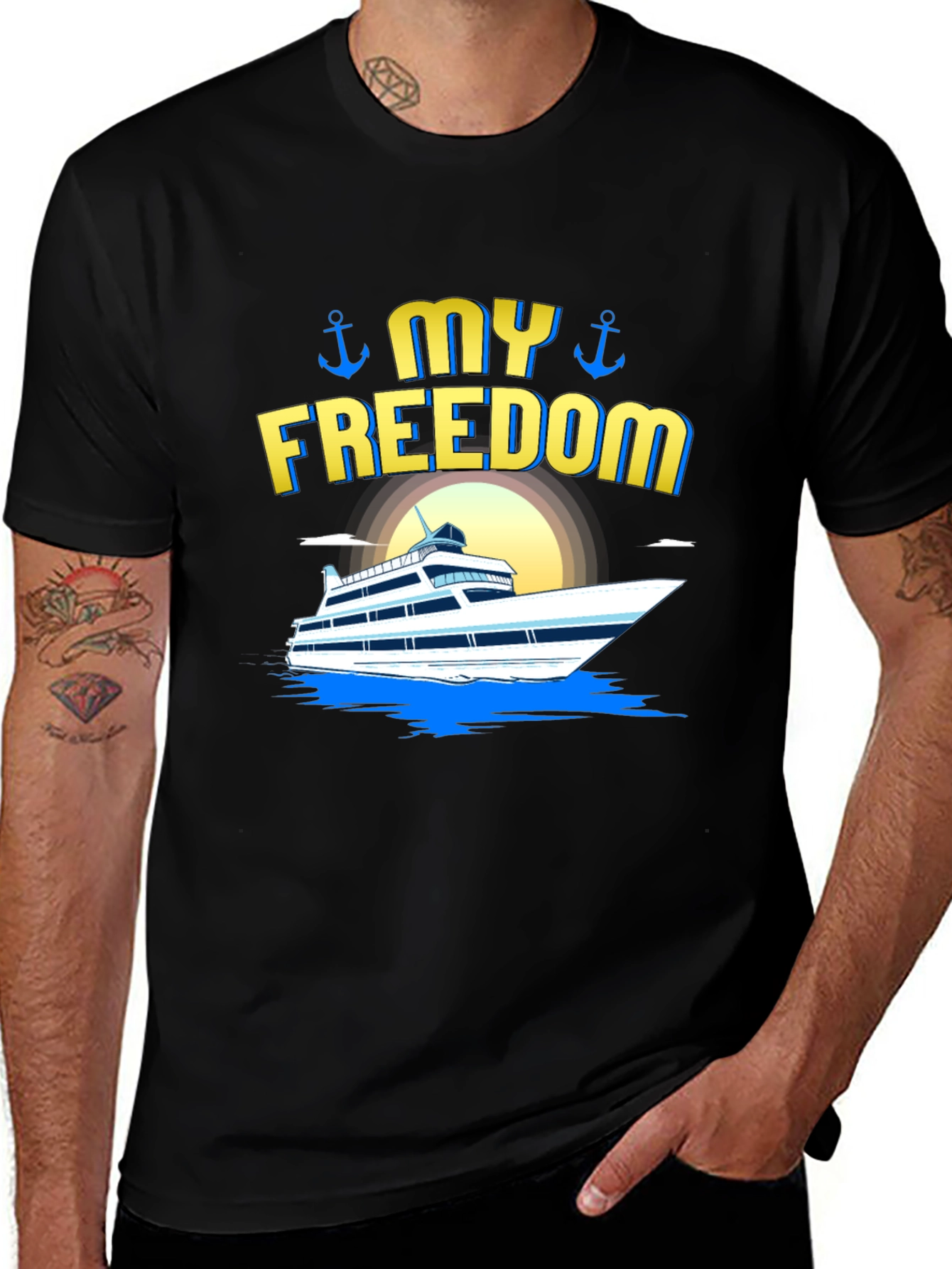 Variant 17 of My Freedom Boat T-Shirt - Cruise in Style
