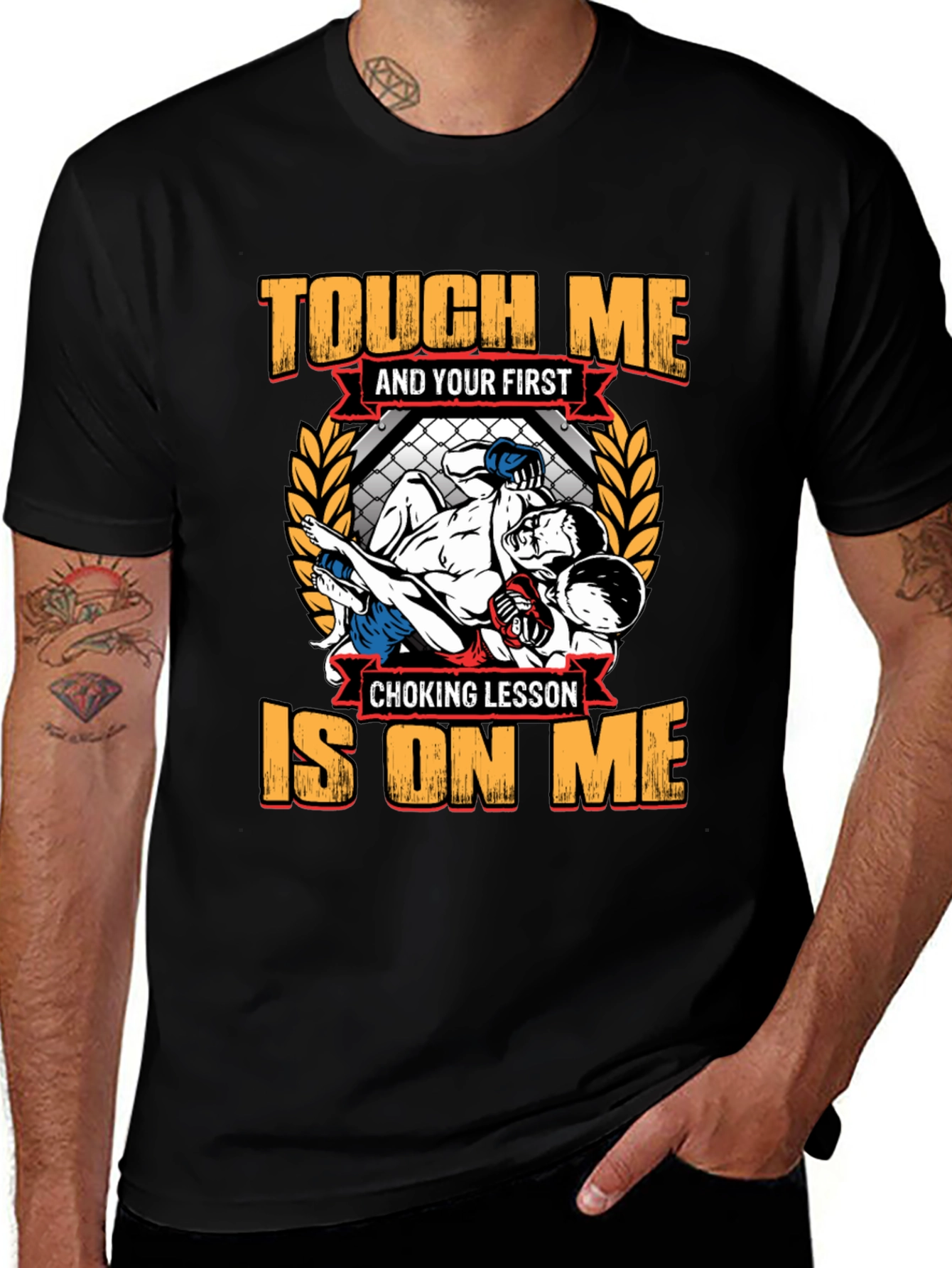 Variant 24 of Tough Me MMA Choking Lesson Graphic Tee