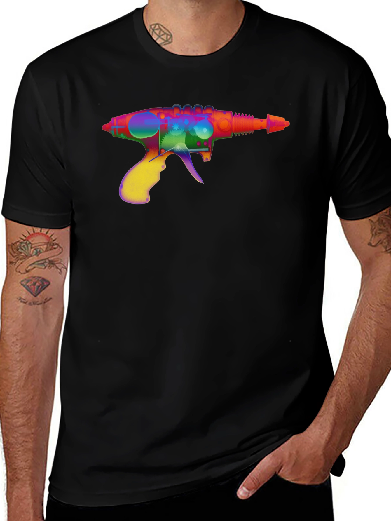 Variant 4 of Retro Ray Gun Graphic T-Shirt