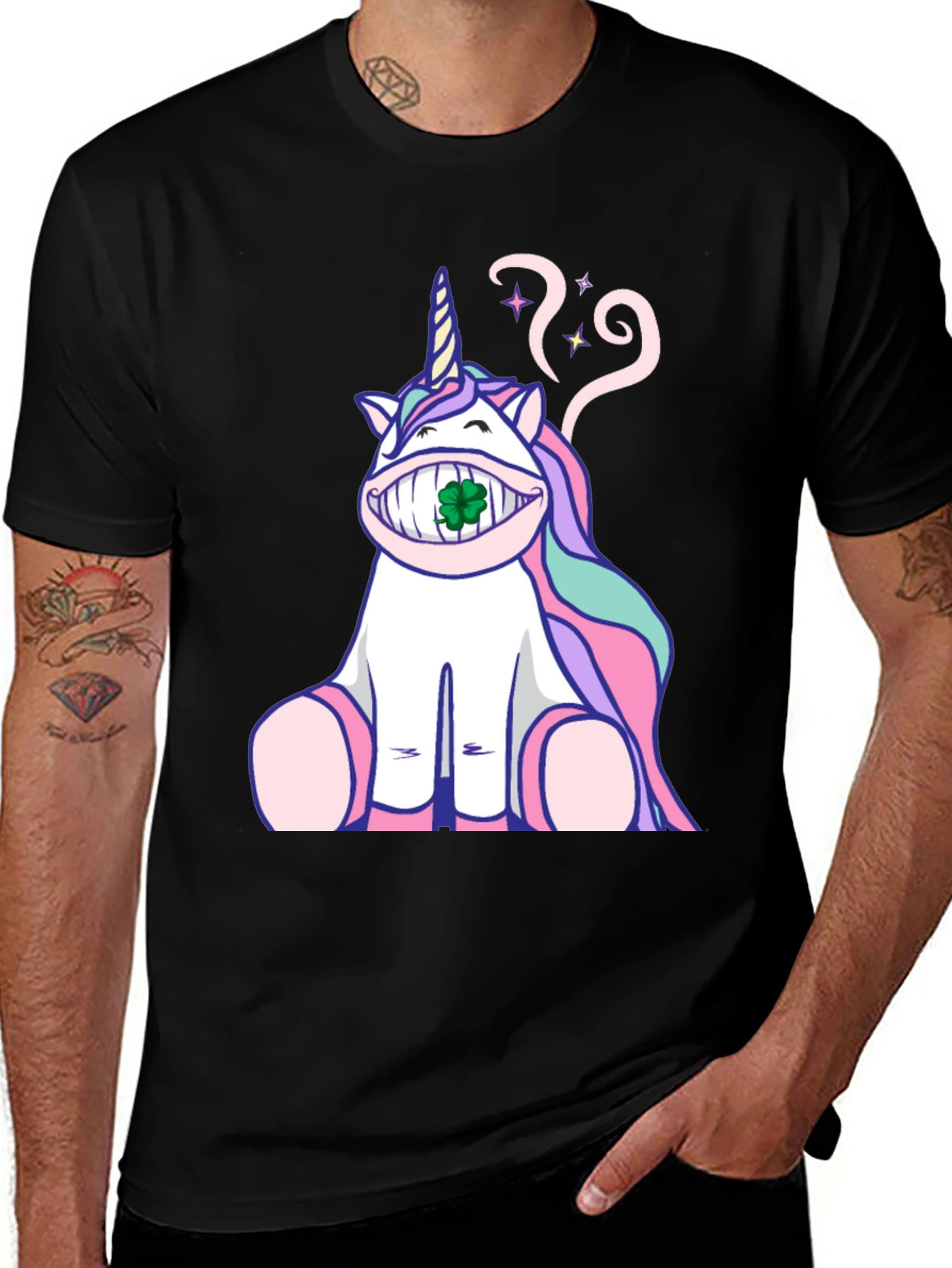 Variant 23 of Unicorn Shamrock Graphic Tee - St. Patrick's Day