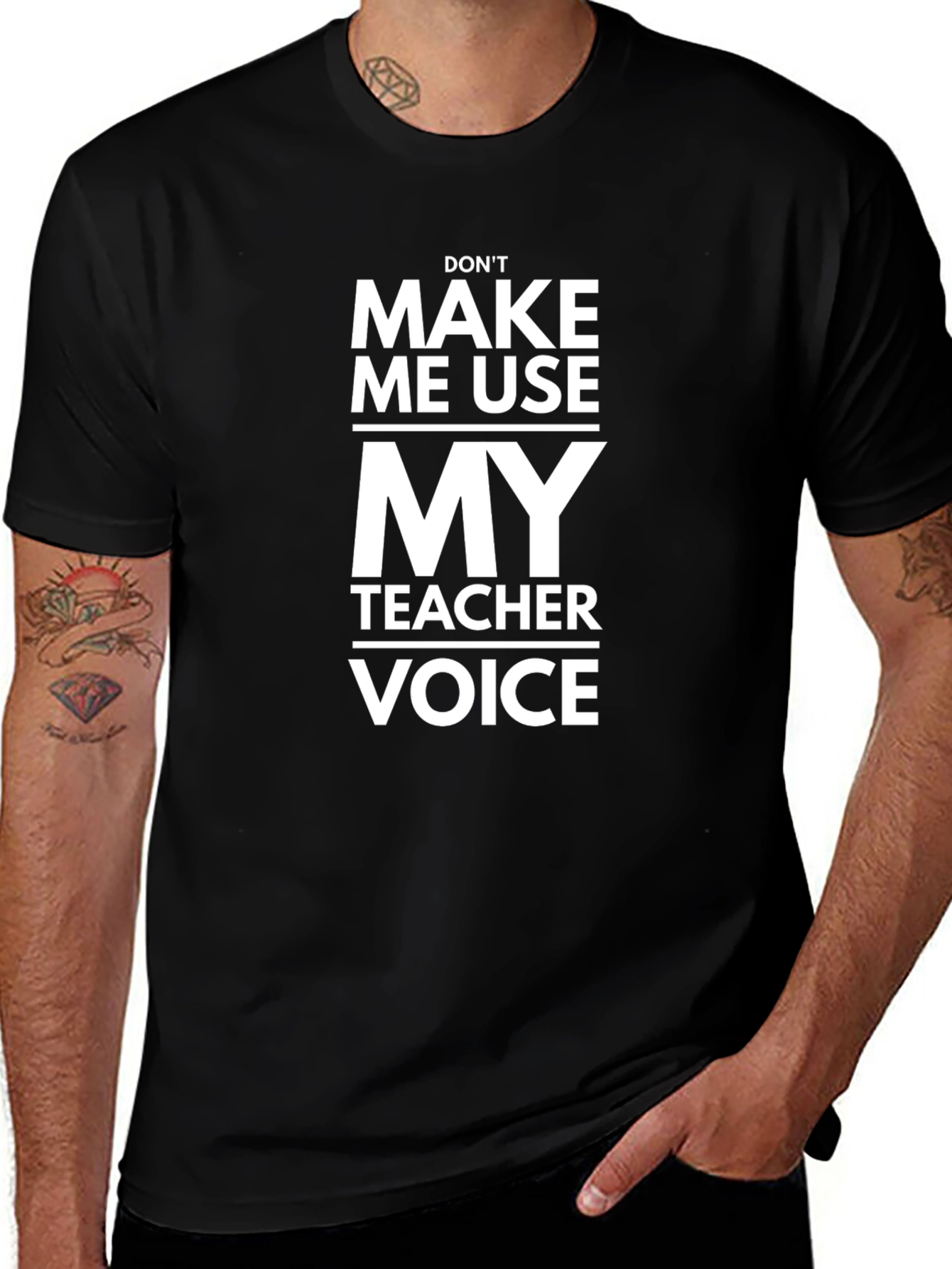 Funny Teacher Voice Graphic T-Shirt