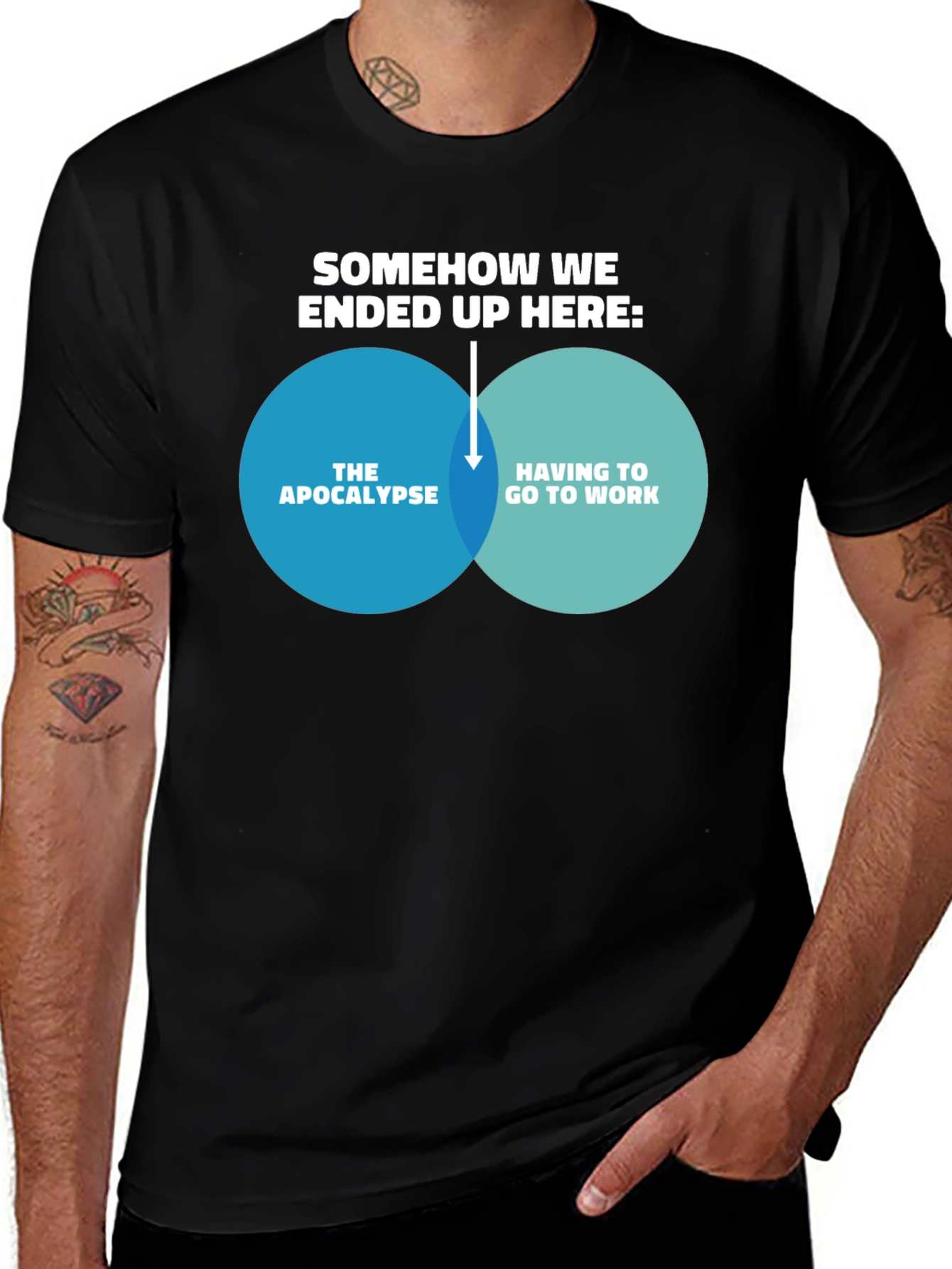 Apocalypse Work Venn Diagram T-Shirt Funny
