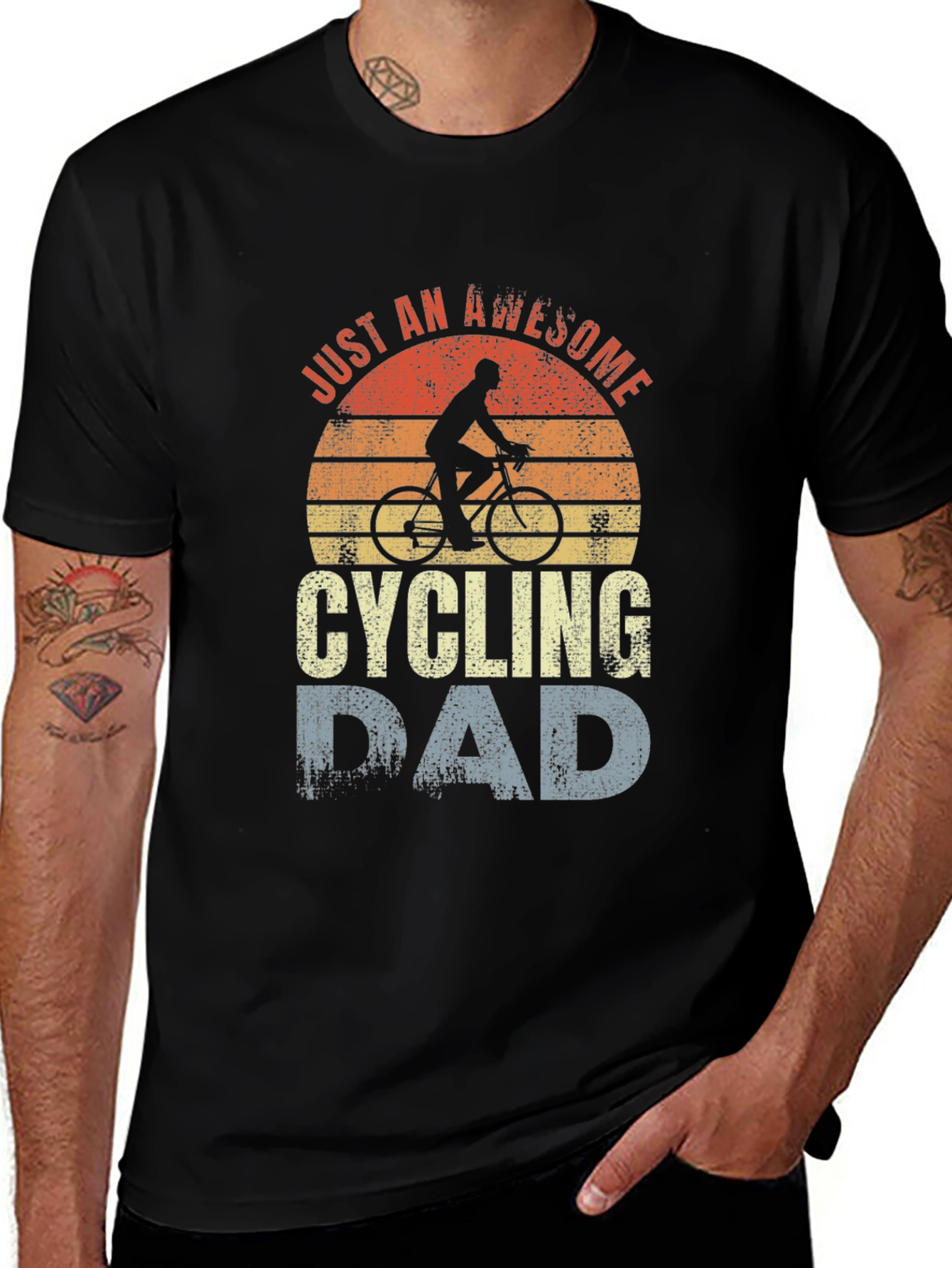 Variant 17 of Awesome Cycling Dad T-Shirt