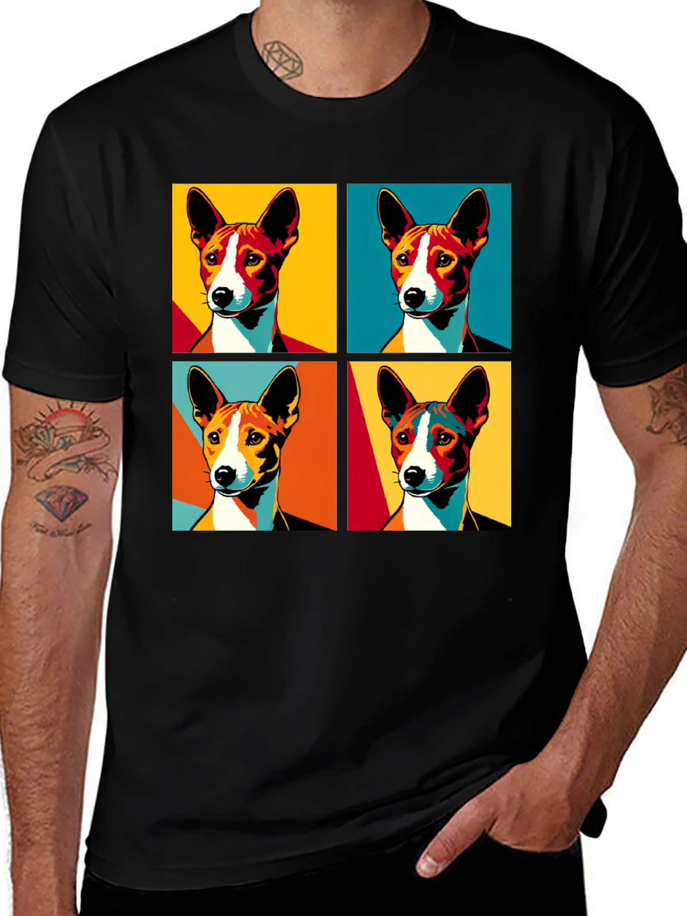 Basenji Pop Art T-Shirt: Stylish Dog Lover Tee